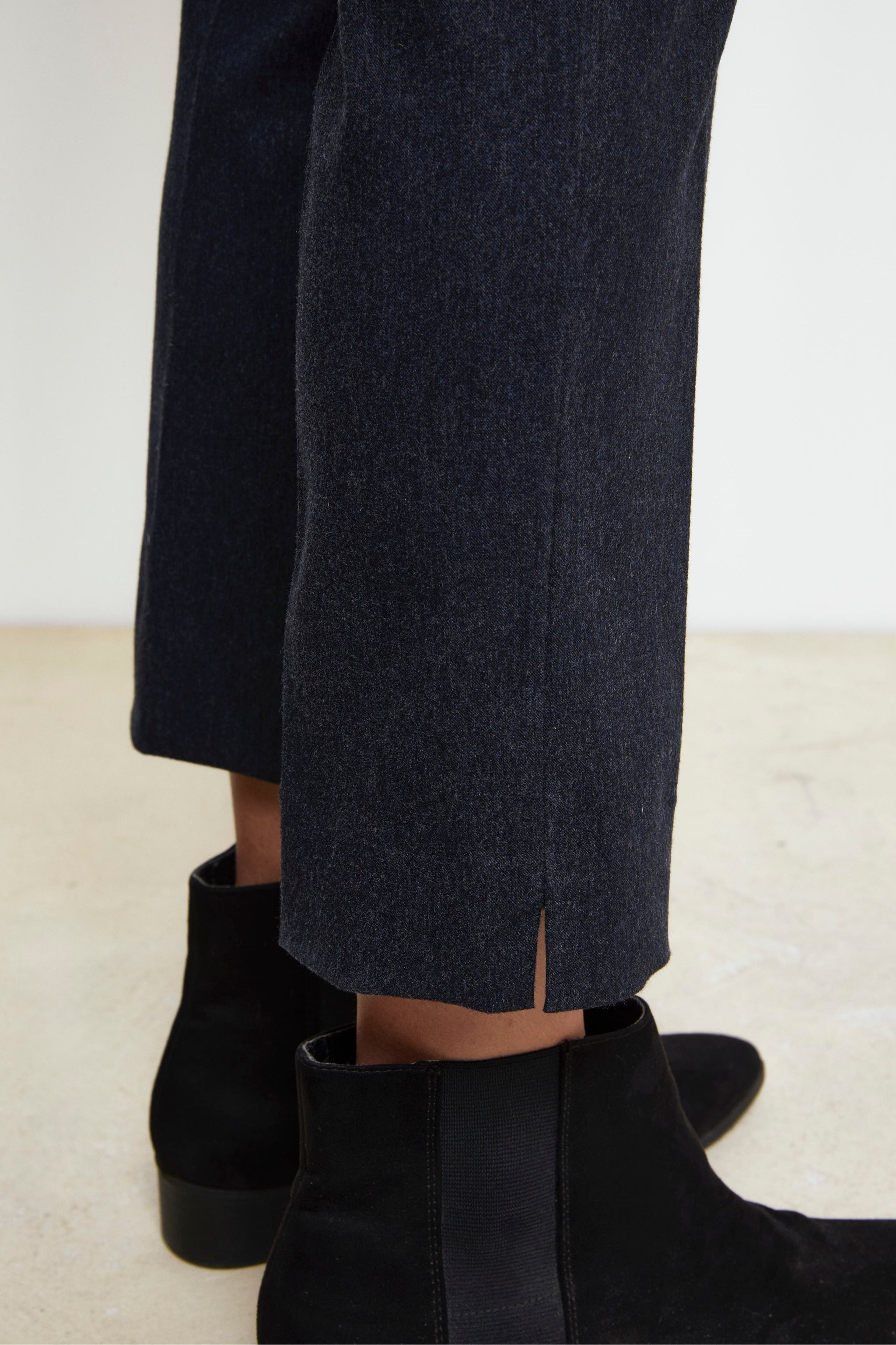 Stretch Cigarette Trousers - DENIM