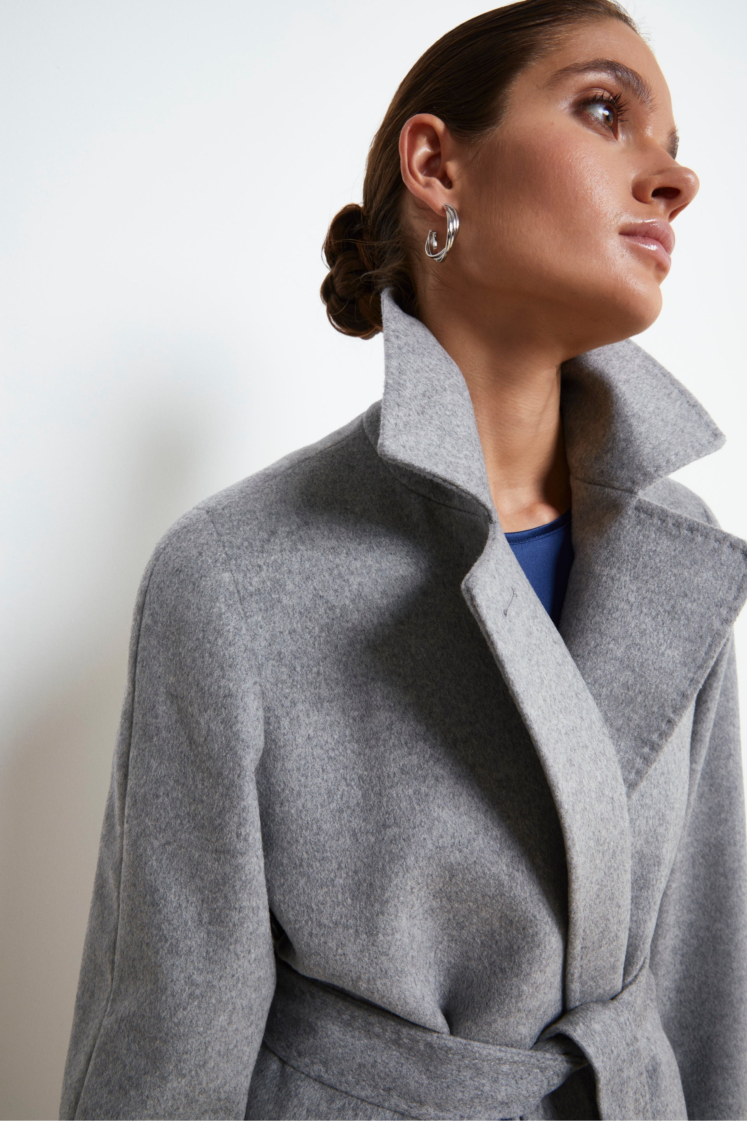 Long coat in wool and cashmere - PEARL