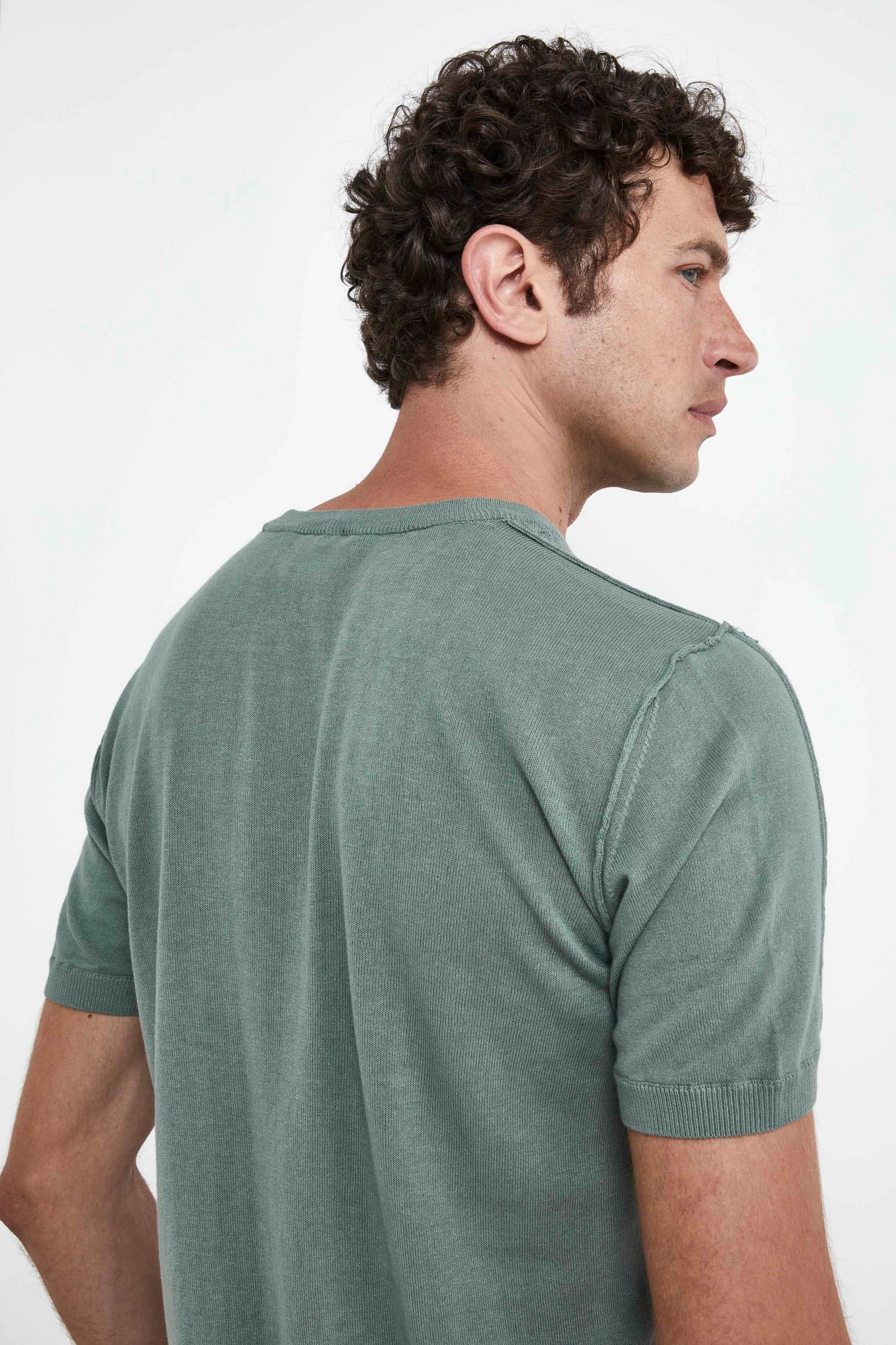 Structured Cotton T-shirt - Military green