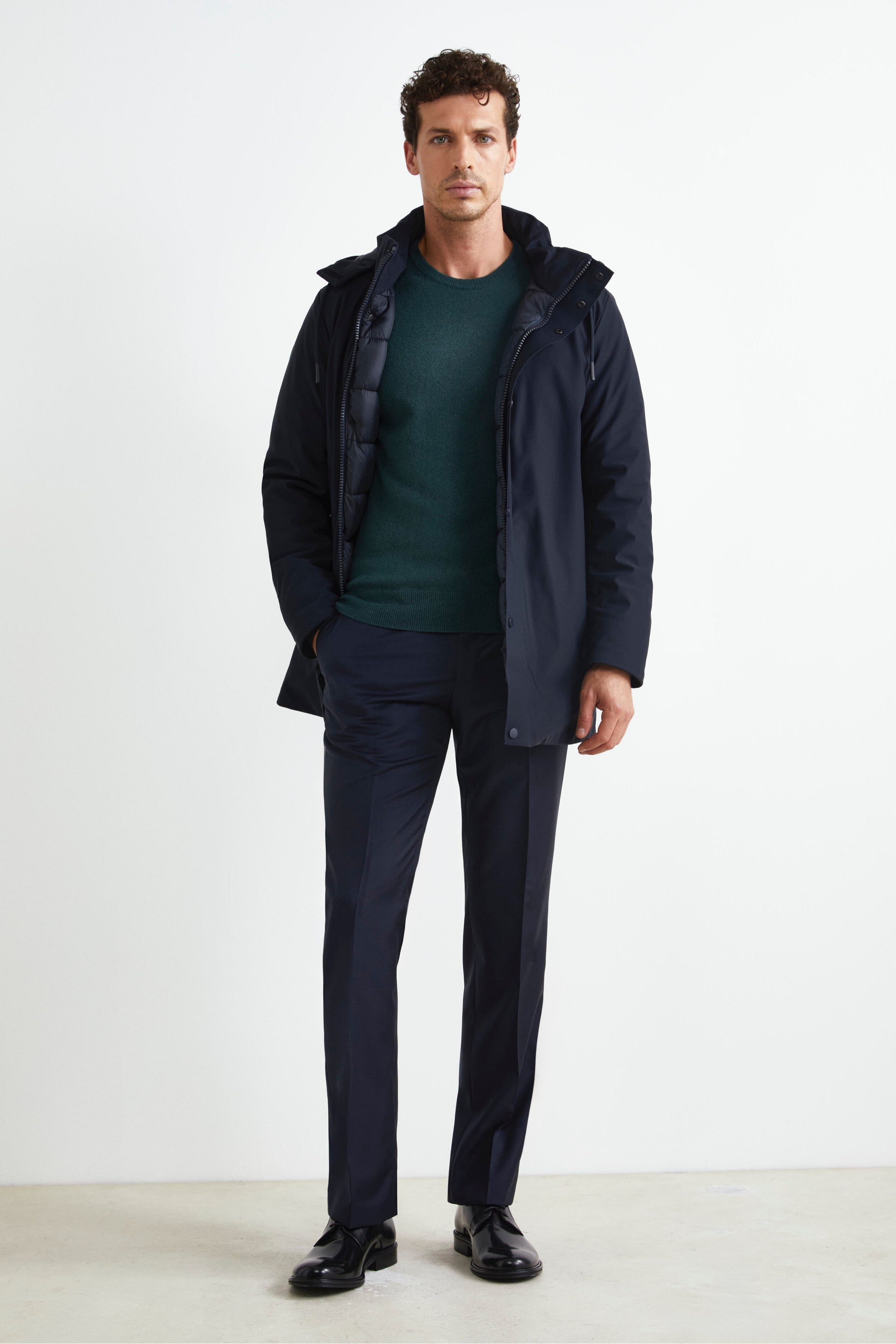 Comfort Pants in Wool - BLUE