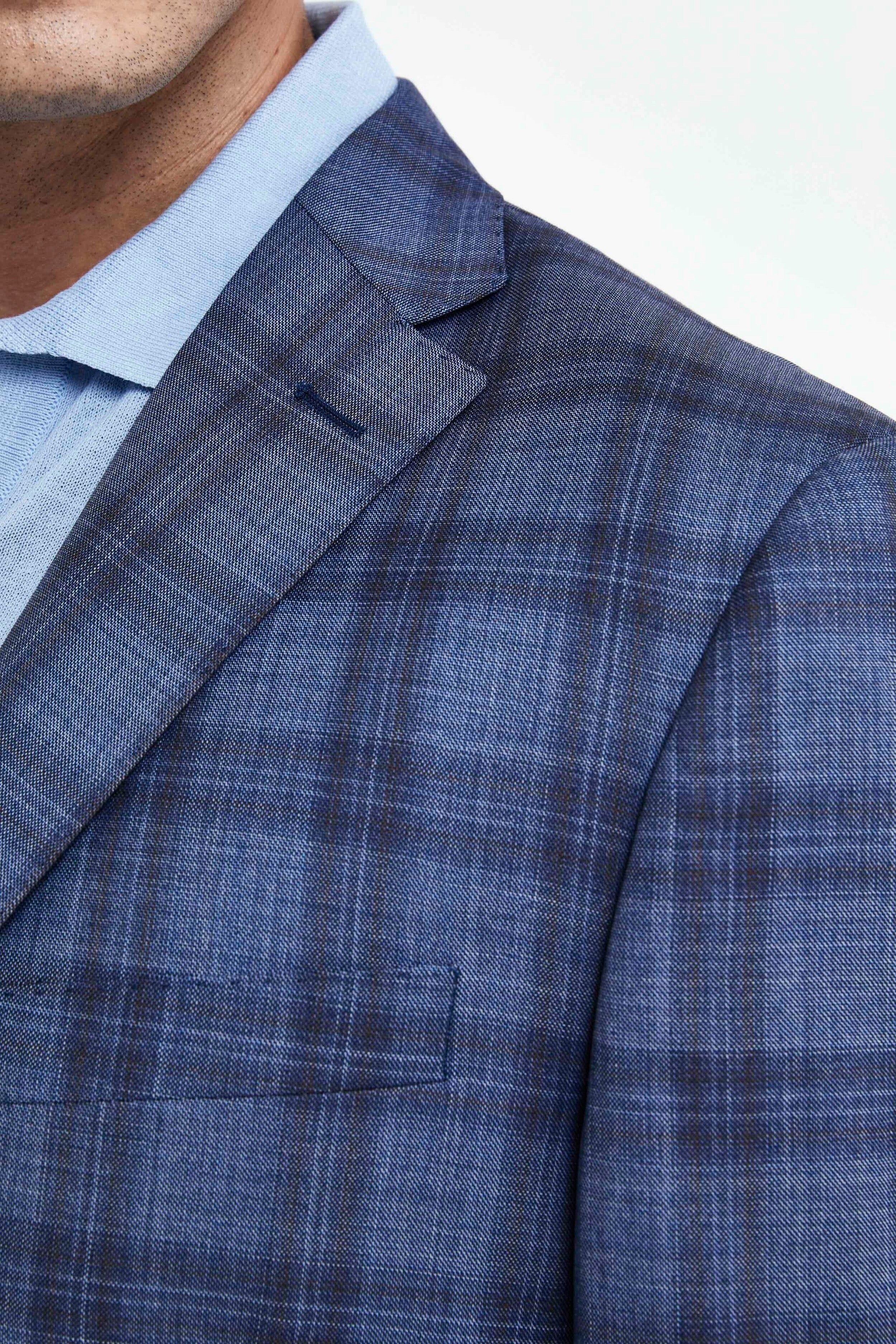 Slim fit plaid suit - AVIATOR CHECKS