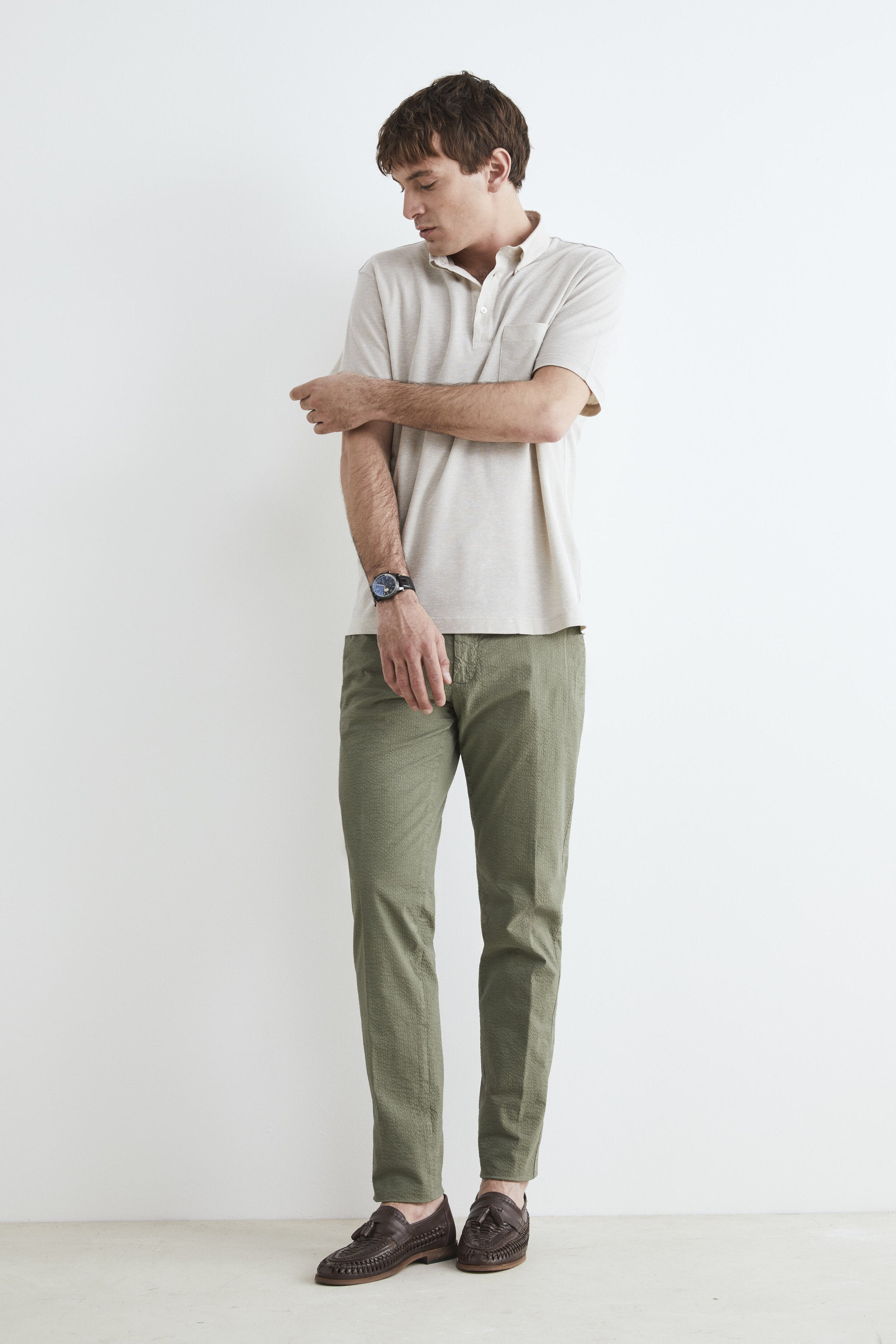 Men’s chino trousers - Sage green