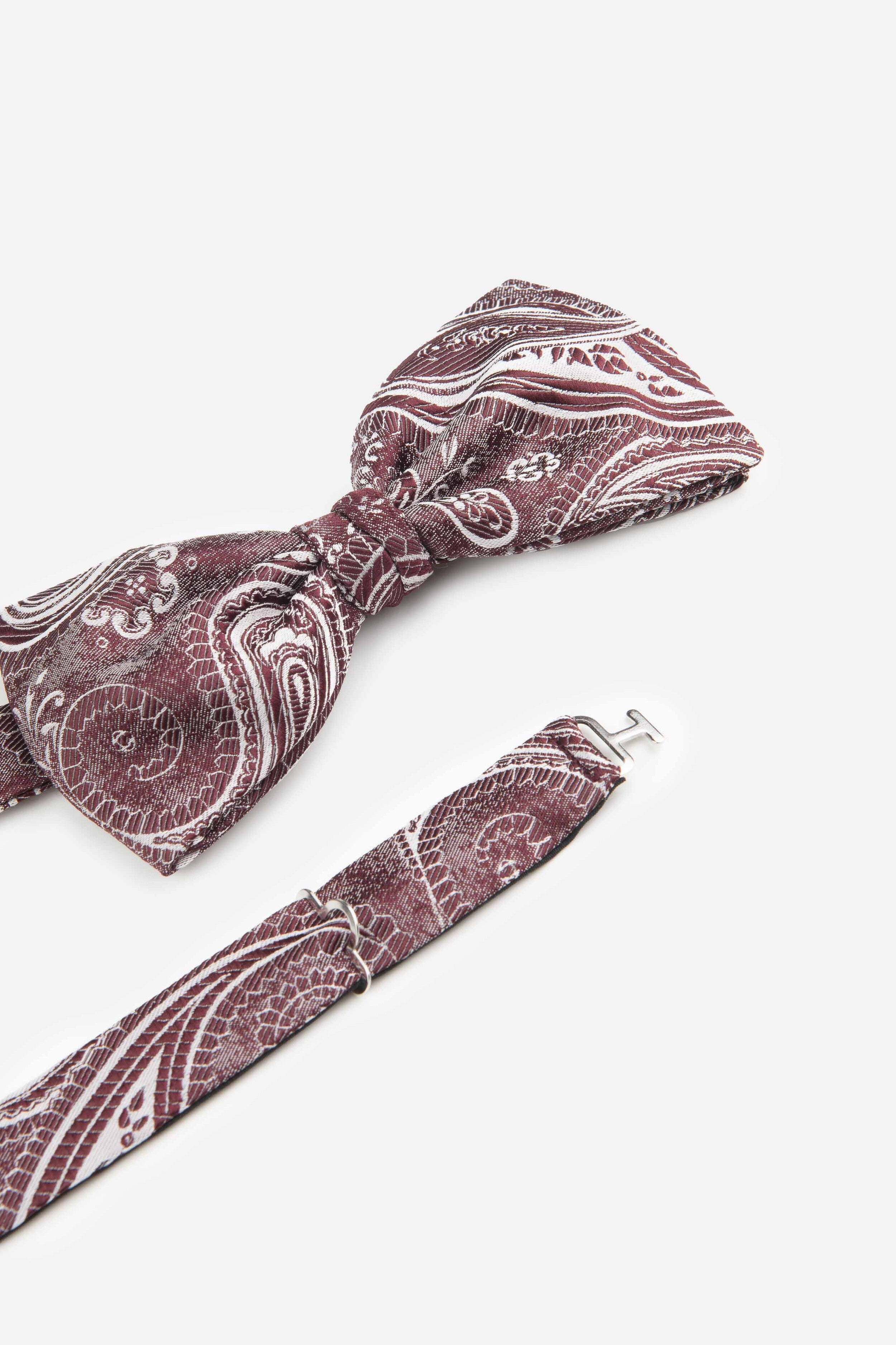 Paisley patterned bow tie - Burgundy pattern