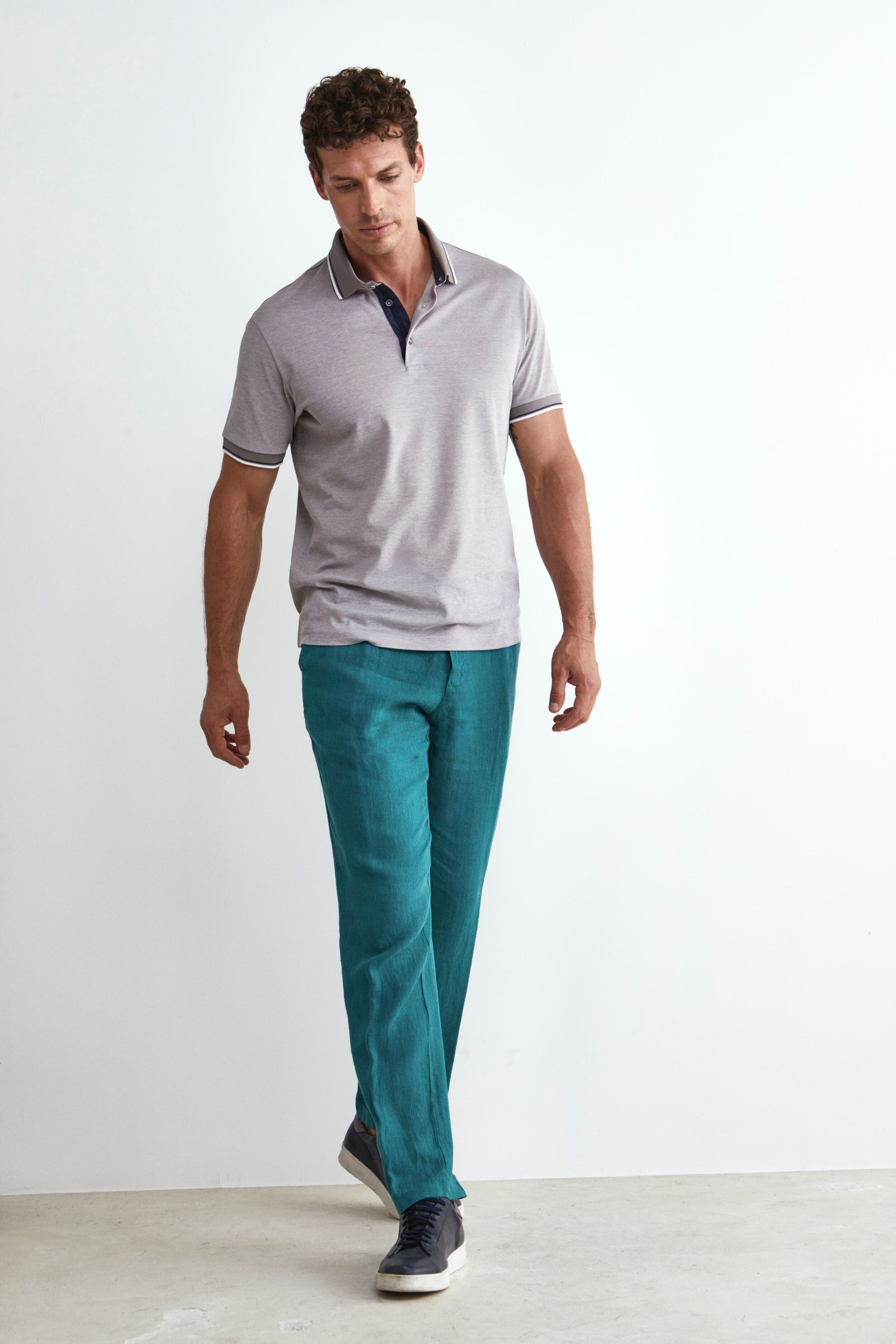 Linen Trousers - GREEN