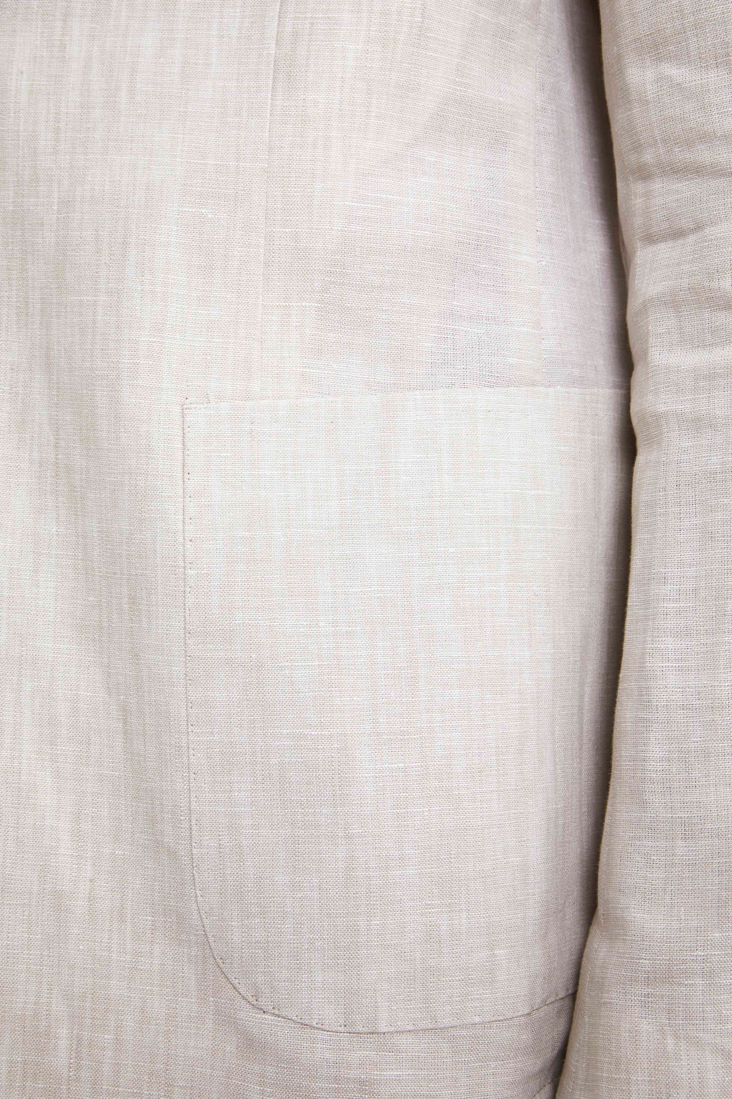 Slim Fit Leinenanzug - BEIGE