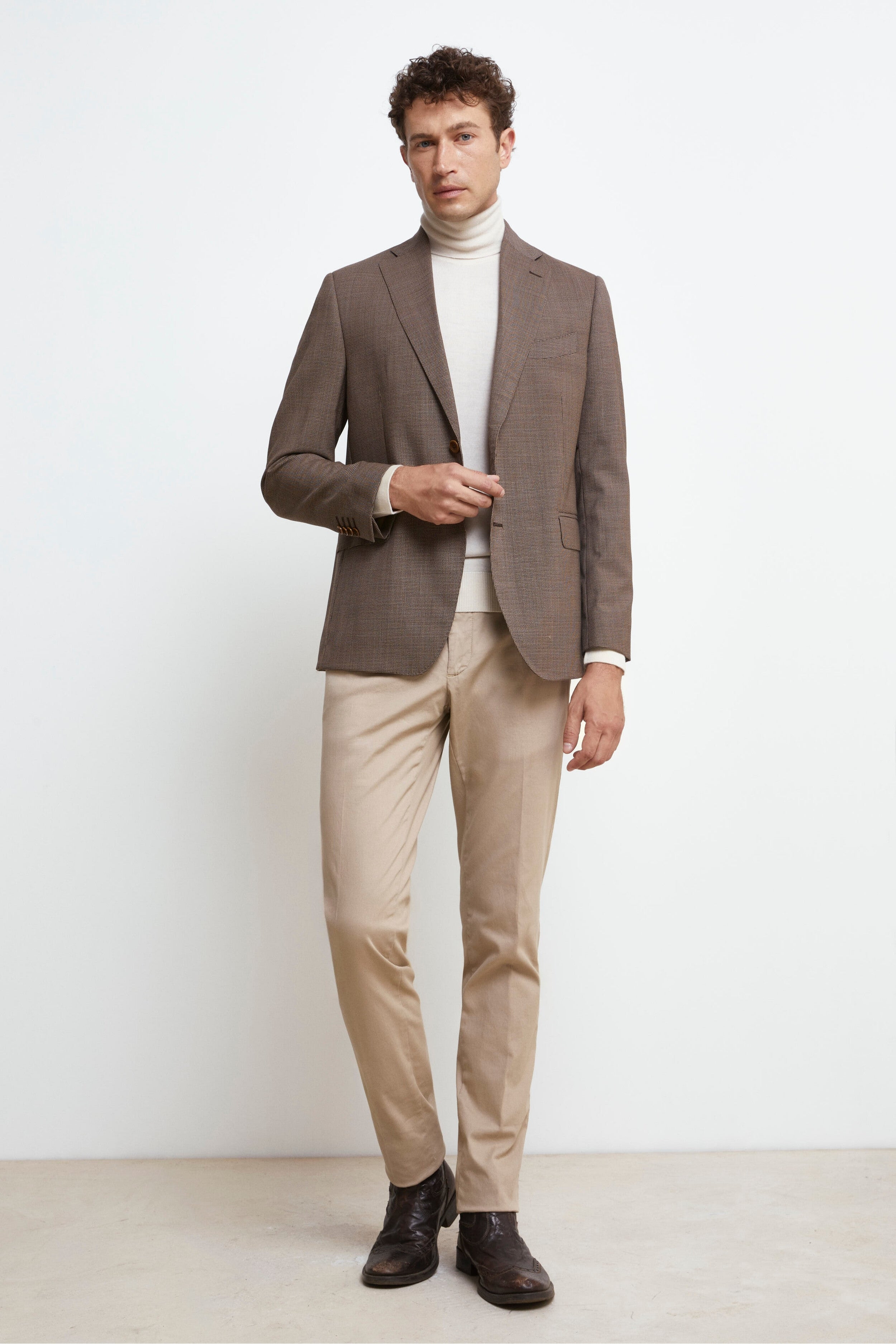 Pantalon Slim Fit en coton - BEIGE