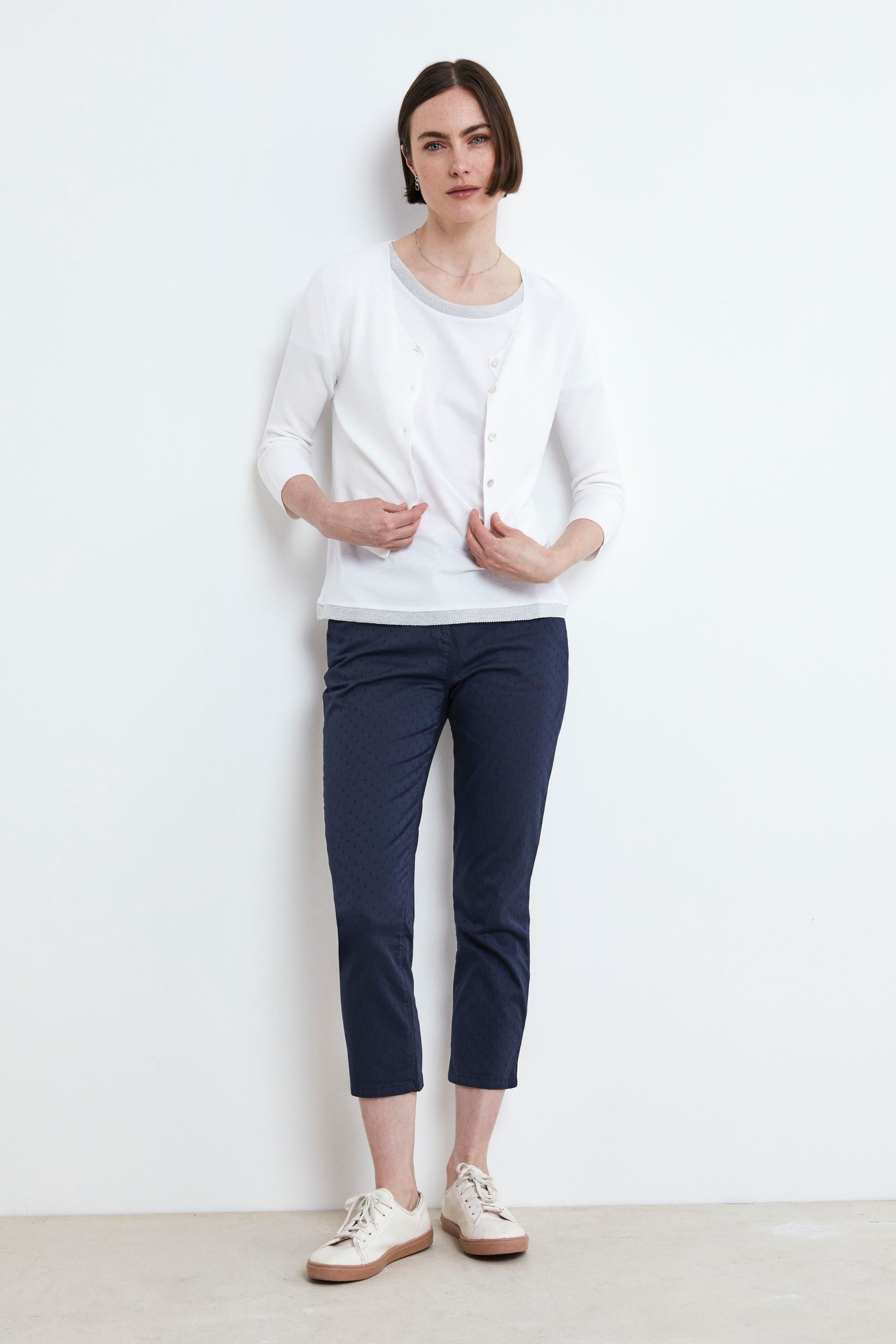 Pantalon chino en microfantasy - BLEU