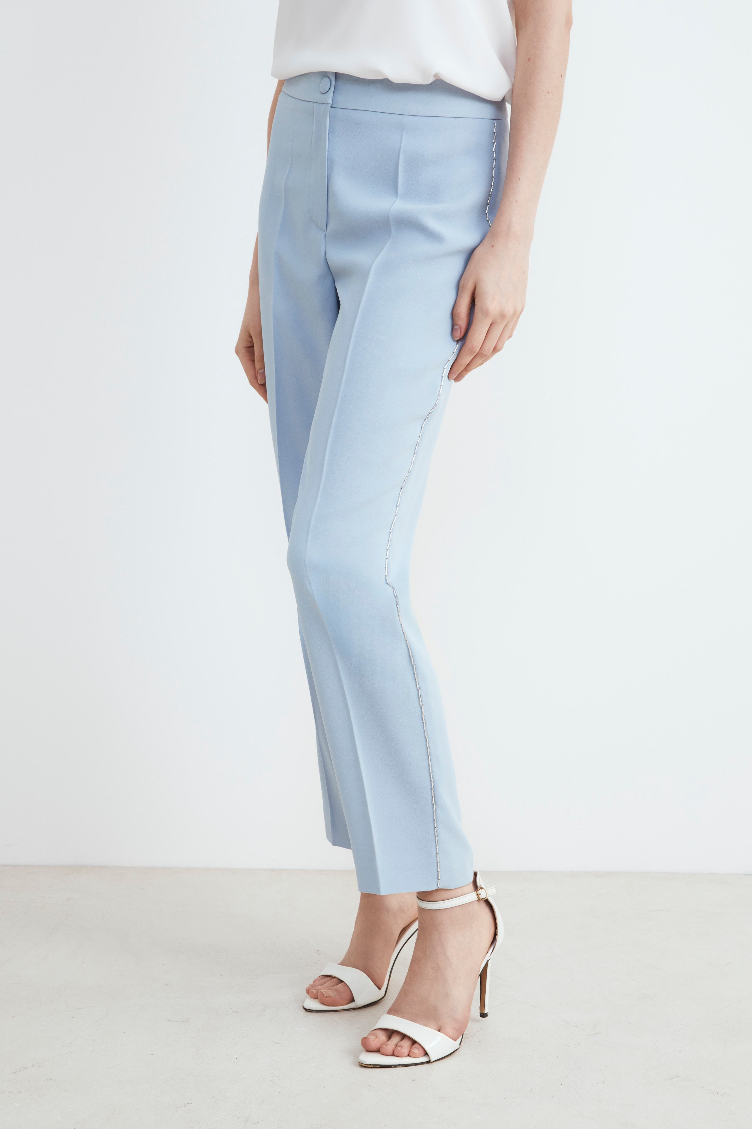 Cigarette pants - Light blue