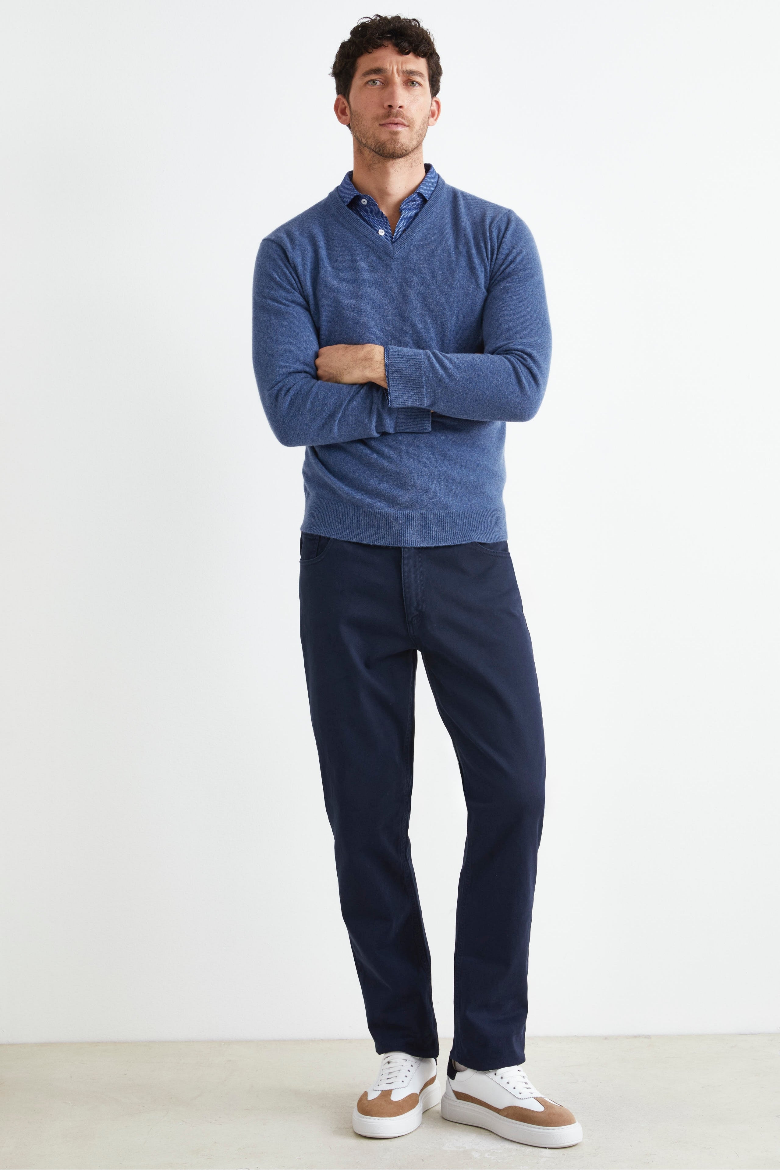 Regular Fit Five-Pocket Pants - BLUE