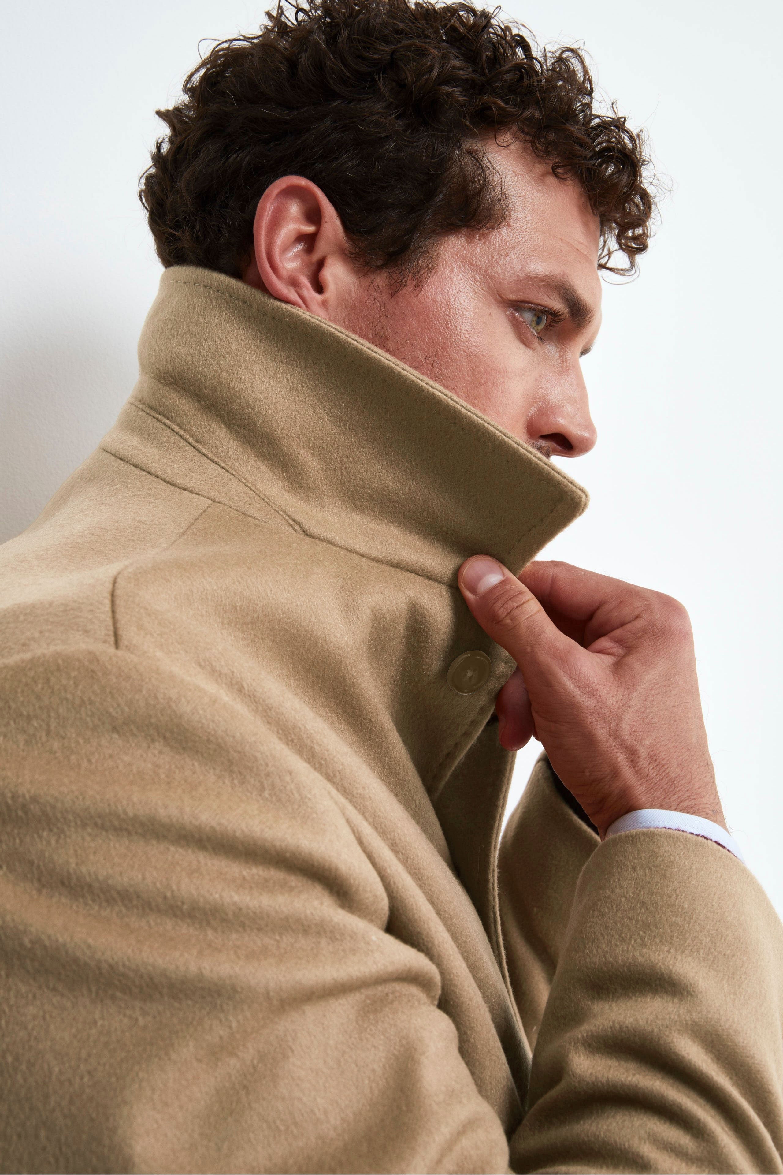 Lined Cashmere Coat - CAMEL