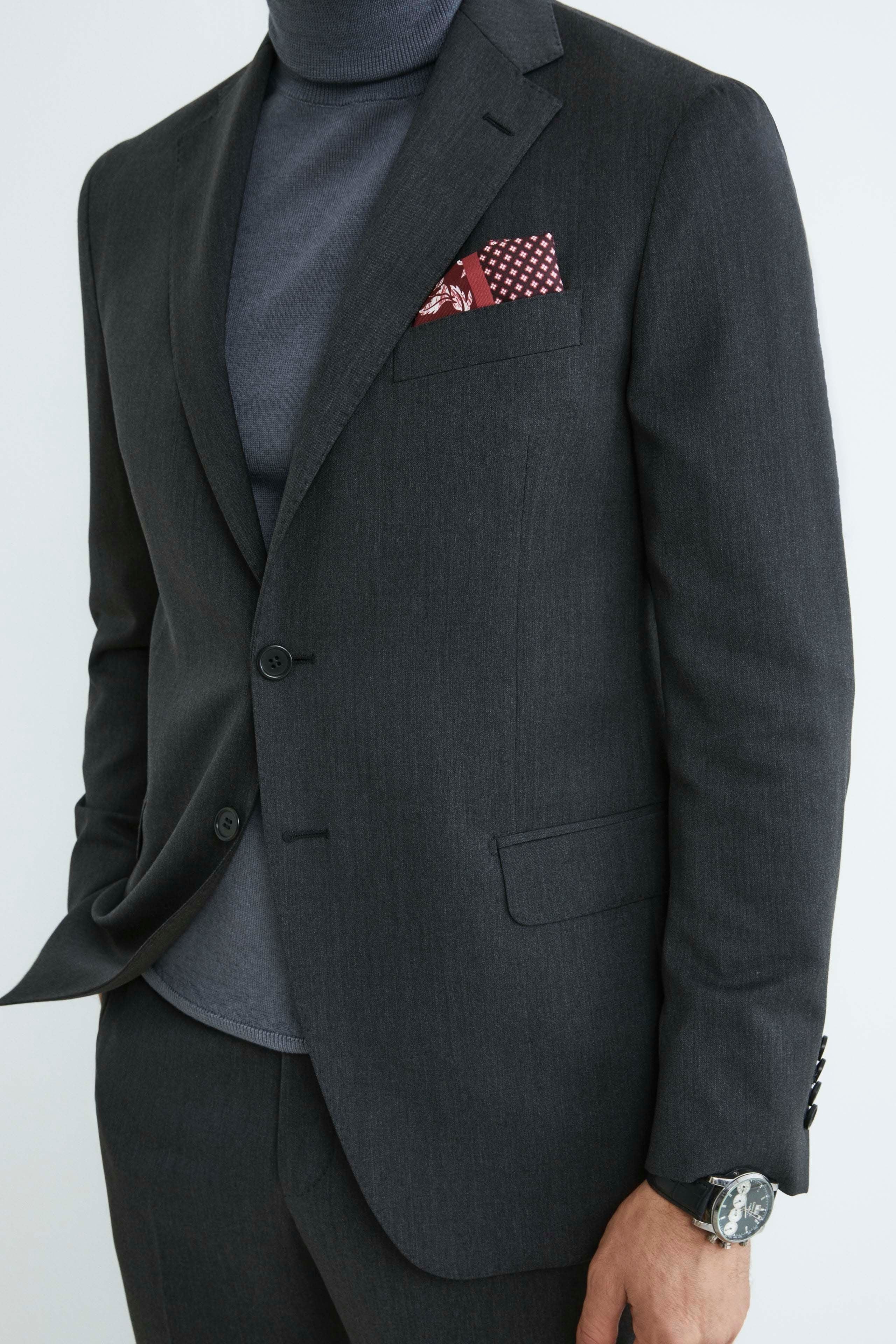 Anthracite wool Suit - Charcoal grey