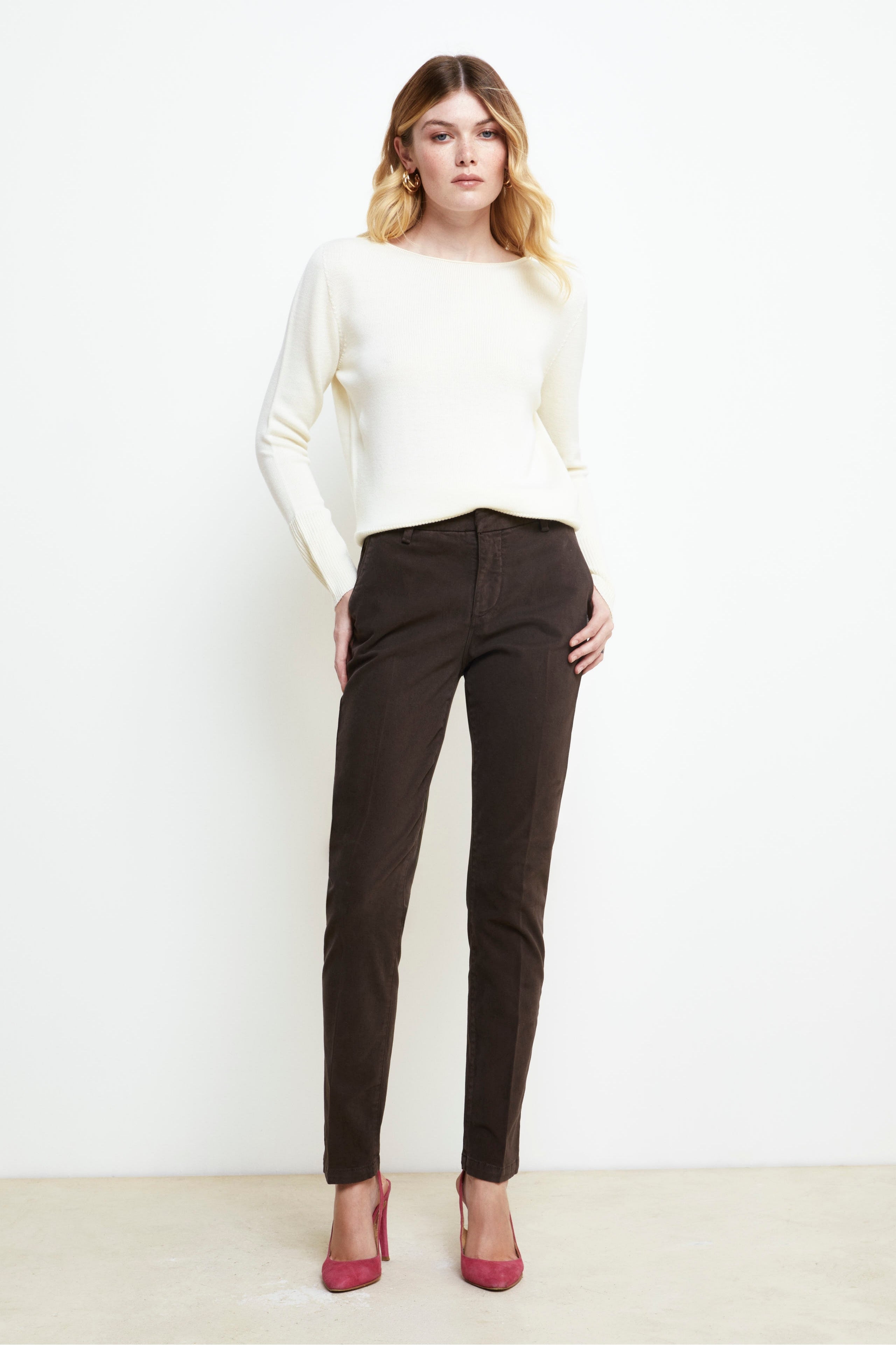 Five-pocket trousers - Dark brown