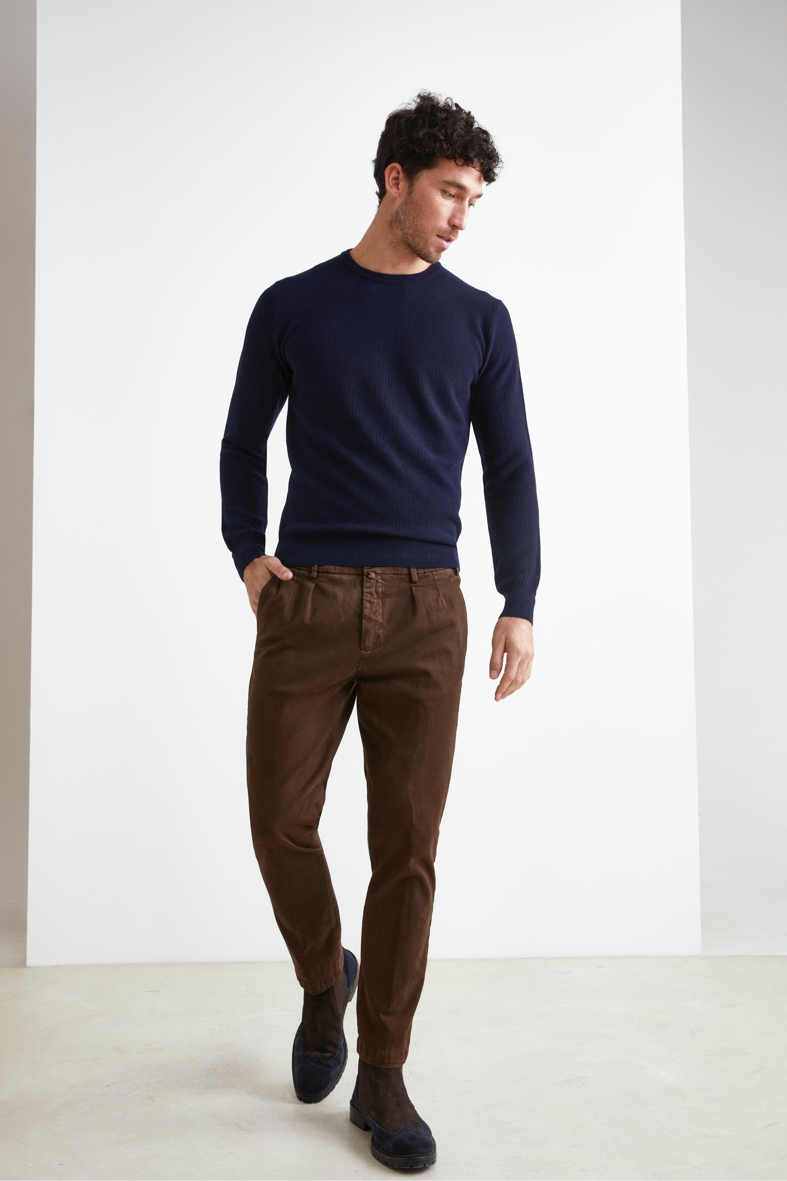 Stretch Slim Fit Pants - Cacao brown