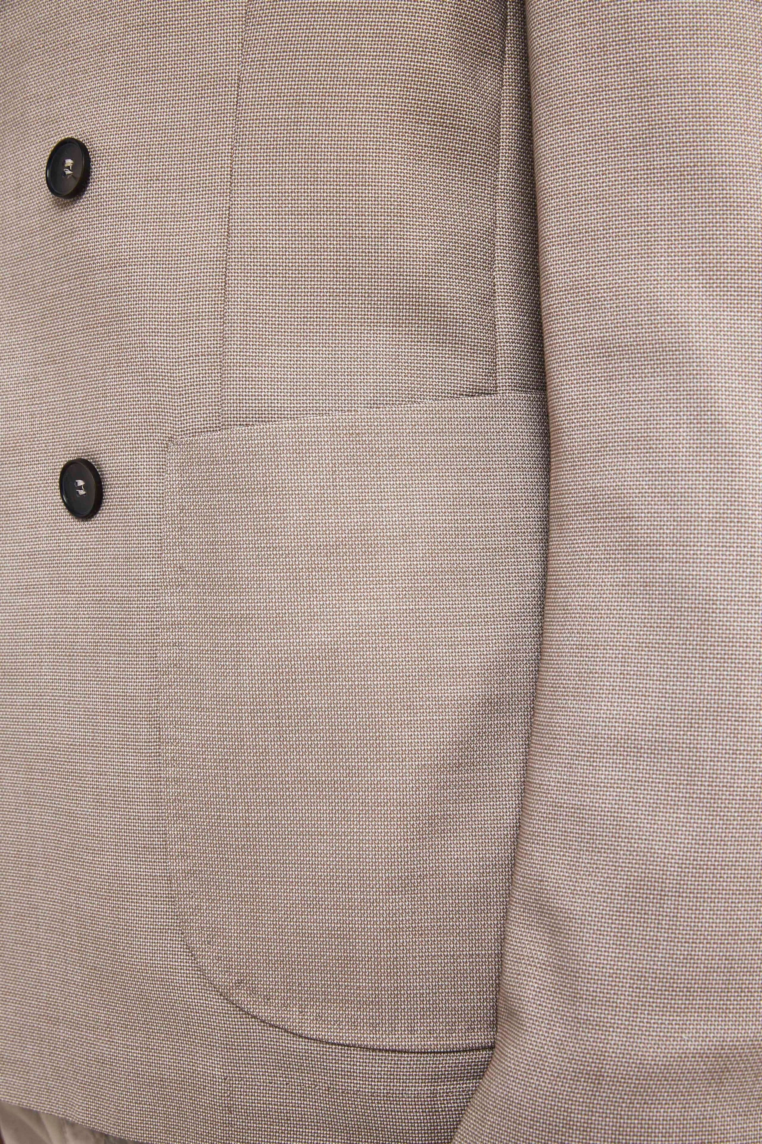 Veste étroite à double boutonnage - BEIGE