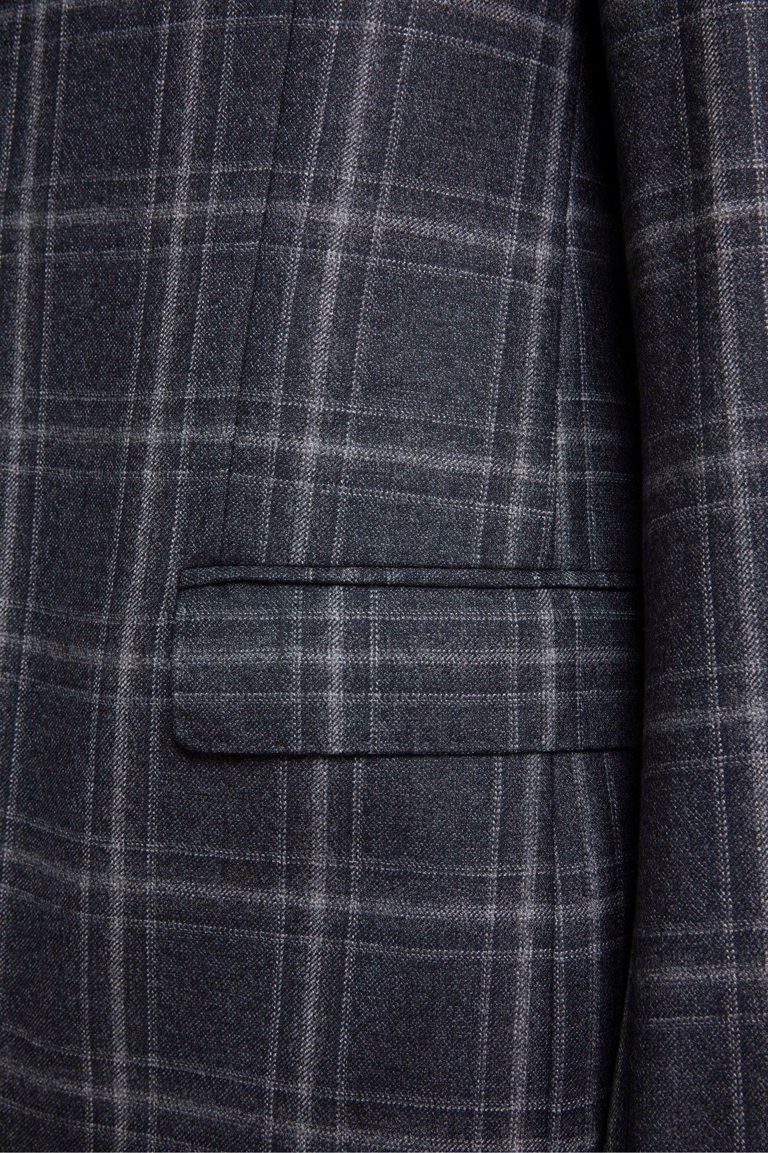 Check Wool Jacket - Grey check