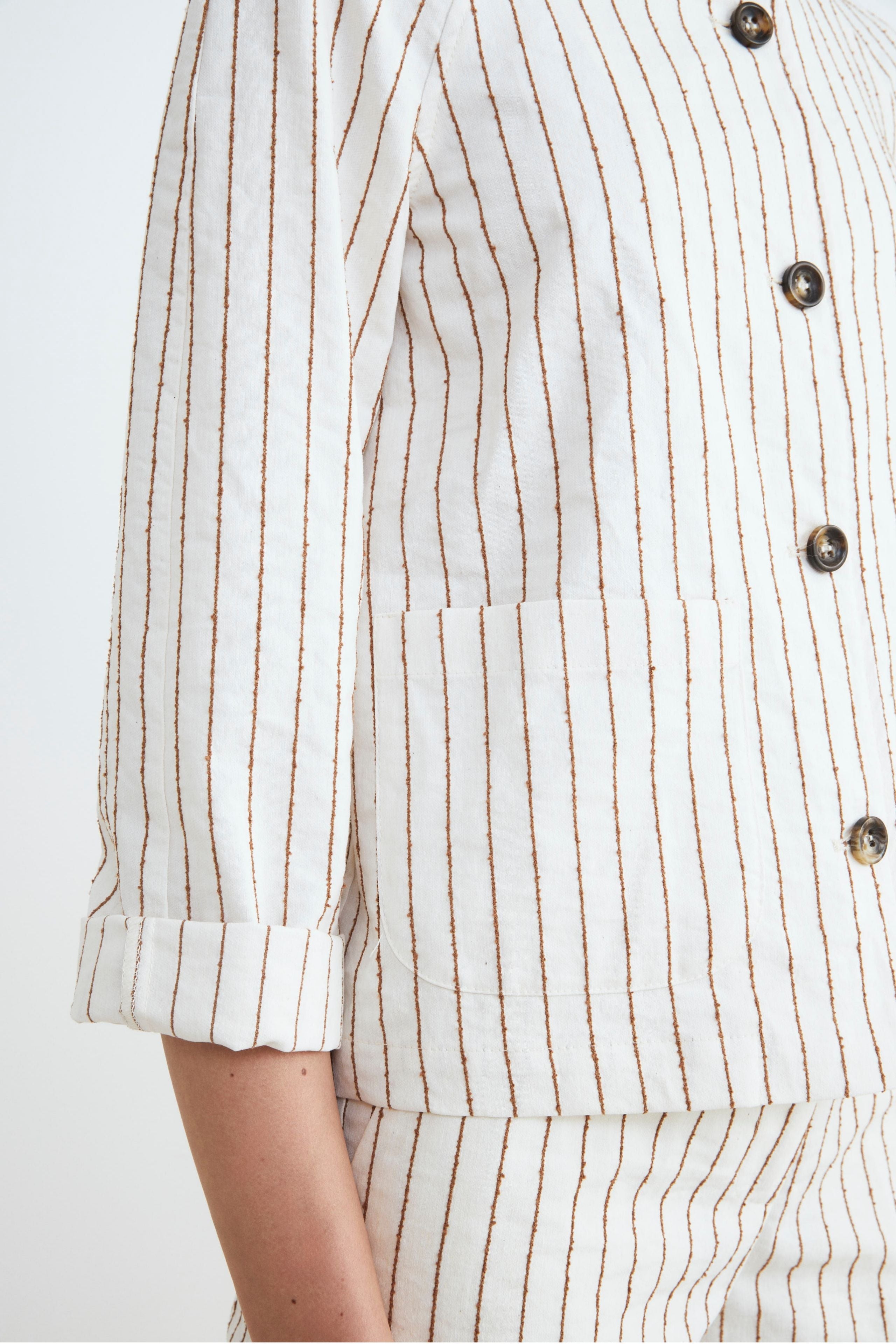 Women’s pinstripe jacket - IVORY PATTERN