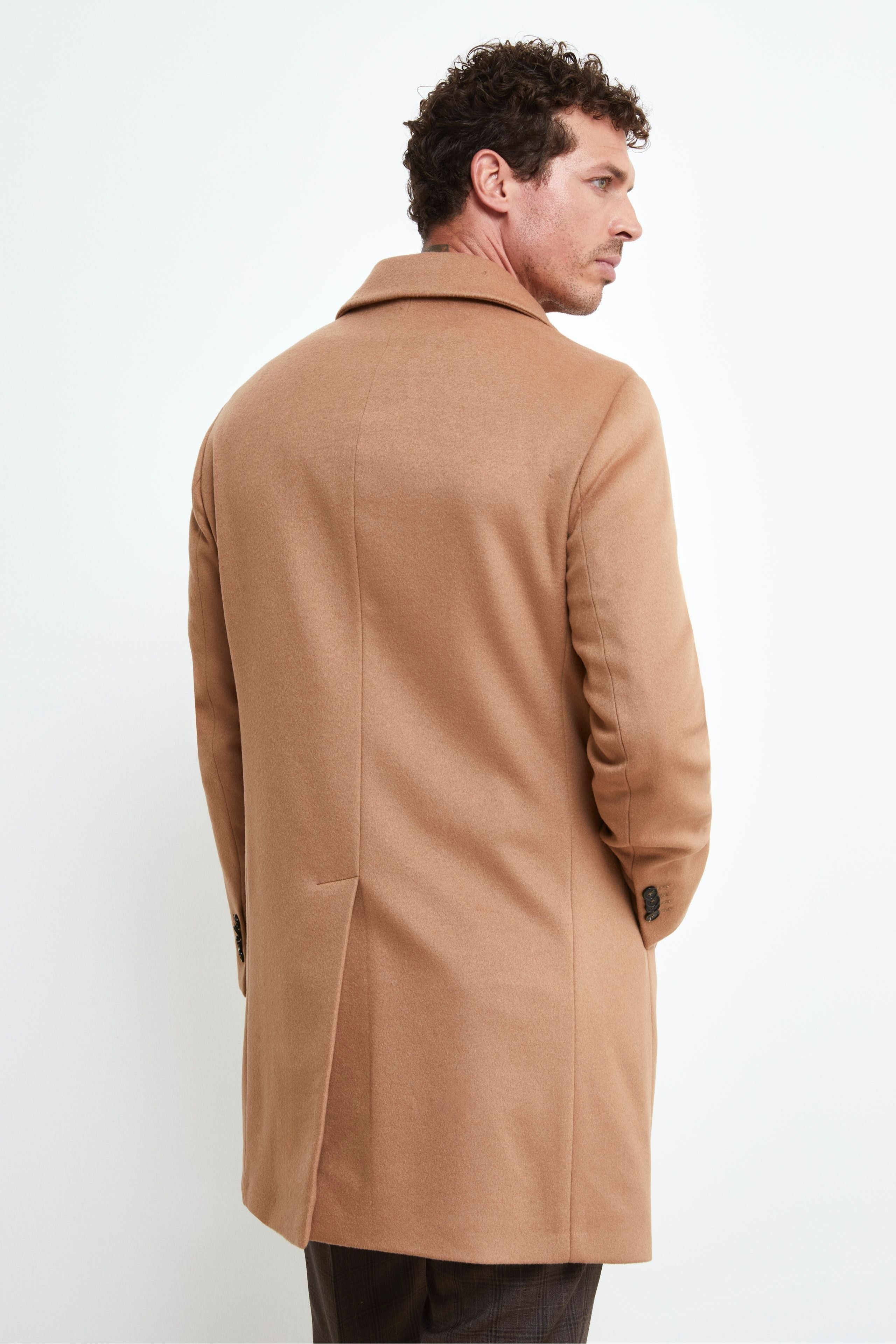 Lined Wool and Cashmere Coat - CAMEL