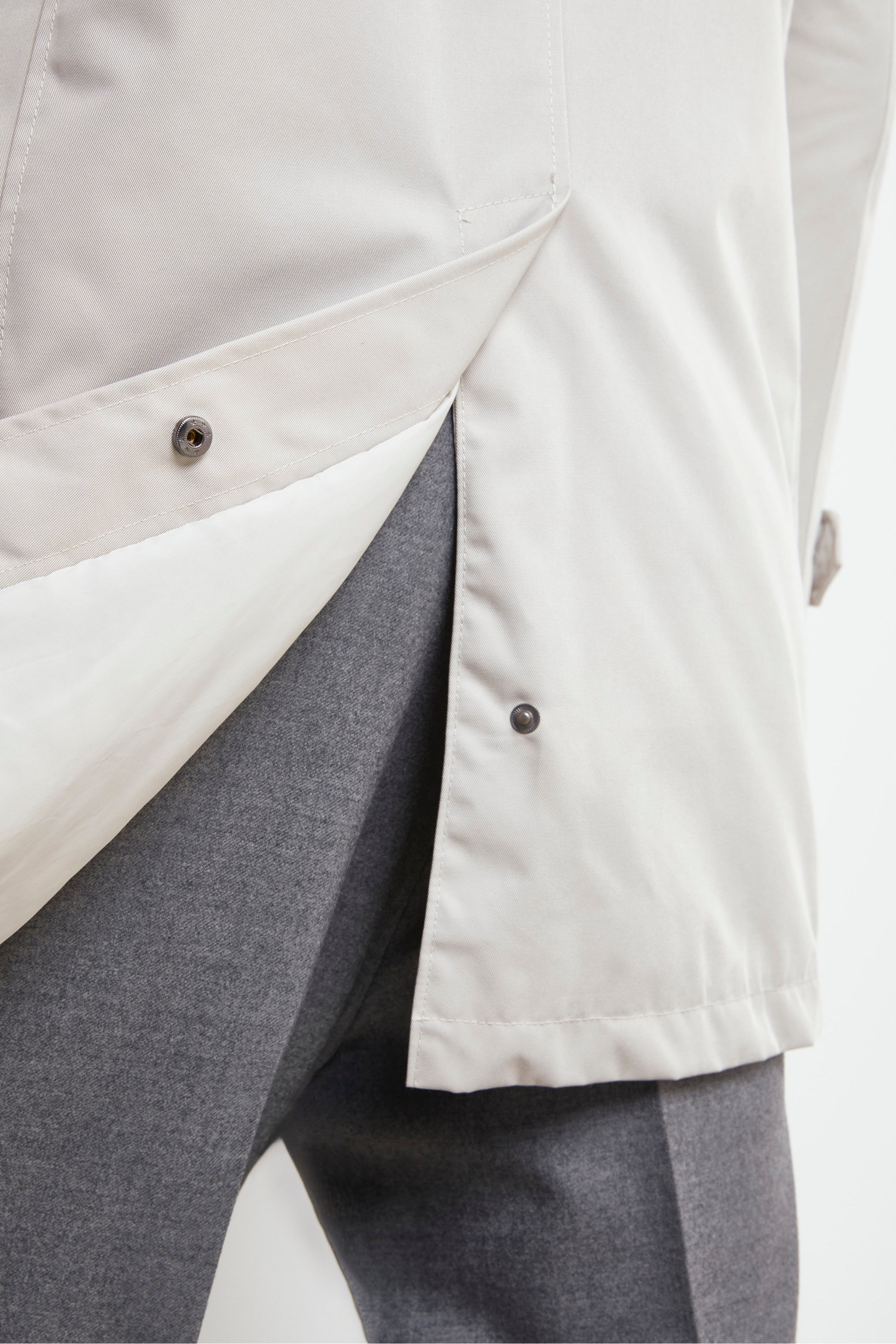 Raincoat with placket - Light grey