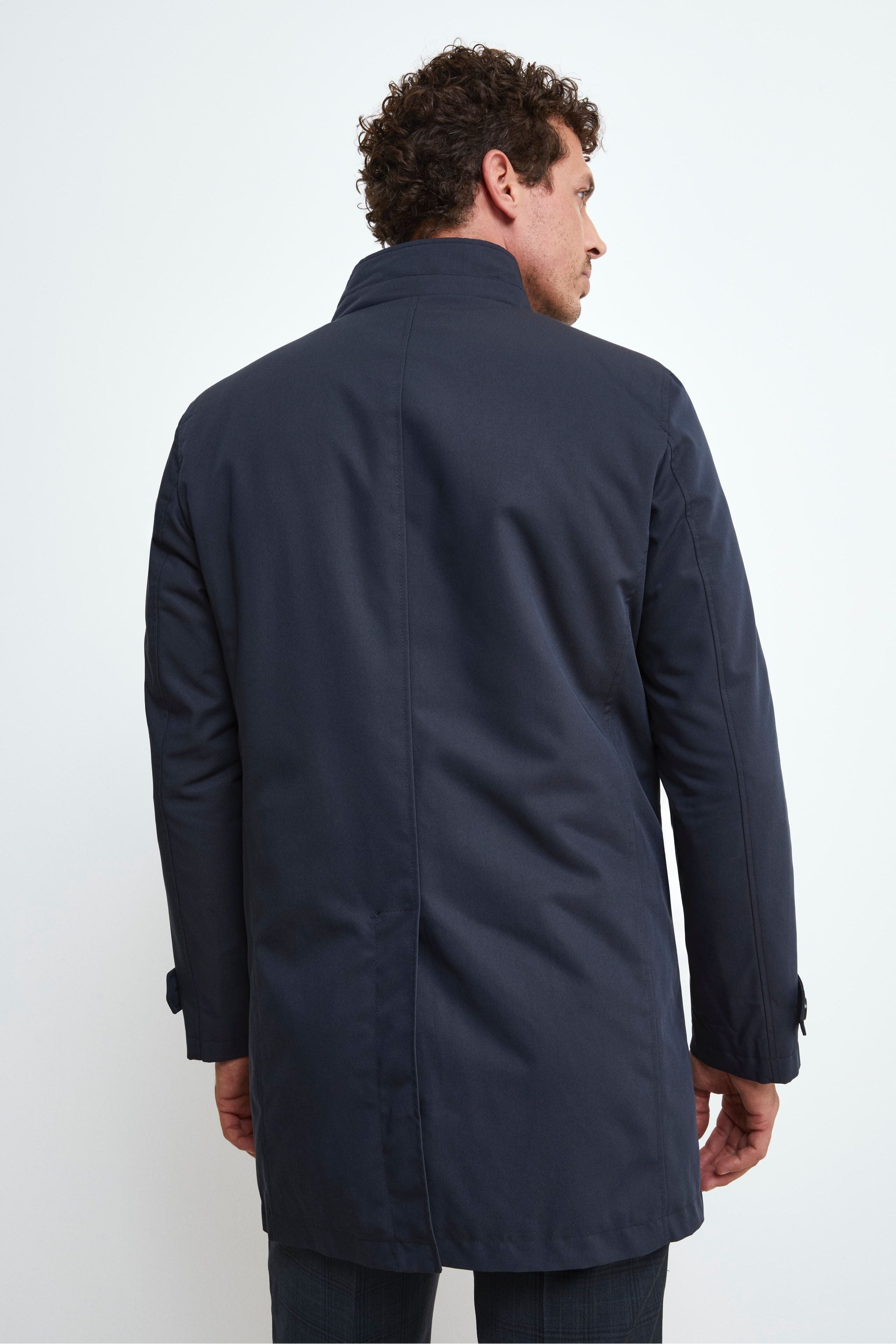 Raincoat with placket - BLUE