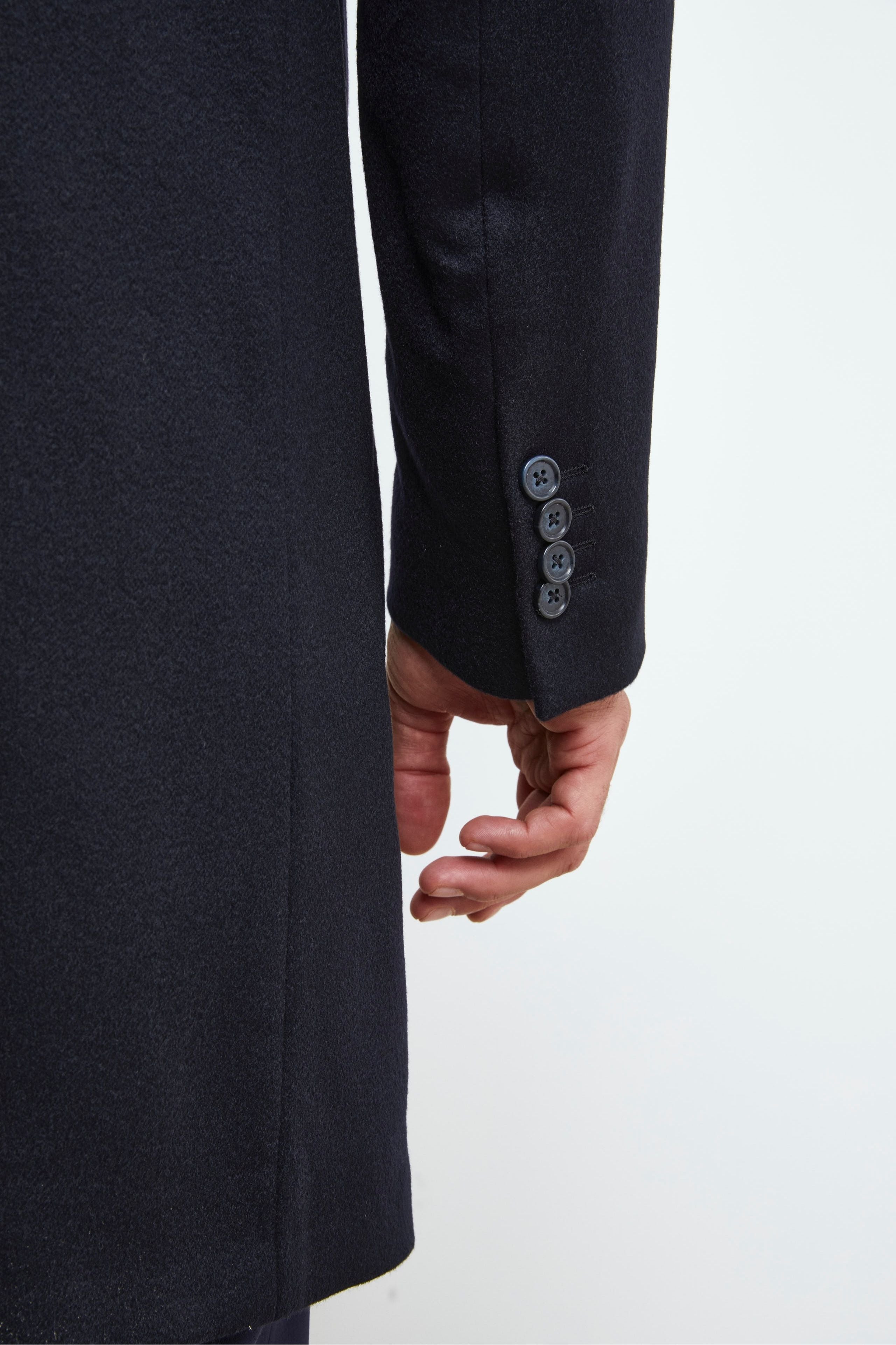 Lined Cashmere Coat - Midnight blue