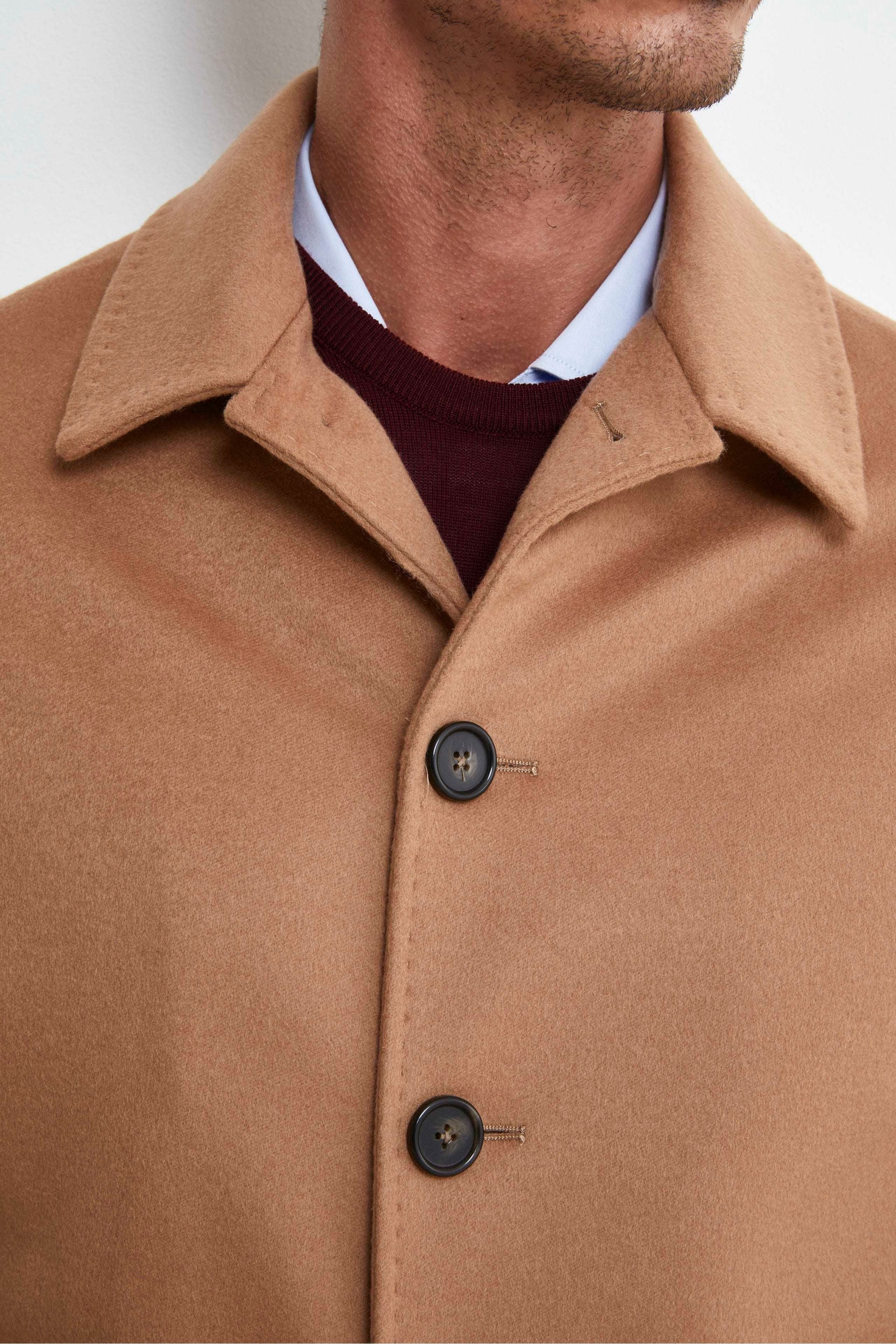 Lined Wool and Cashmere Coat - CAMEL