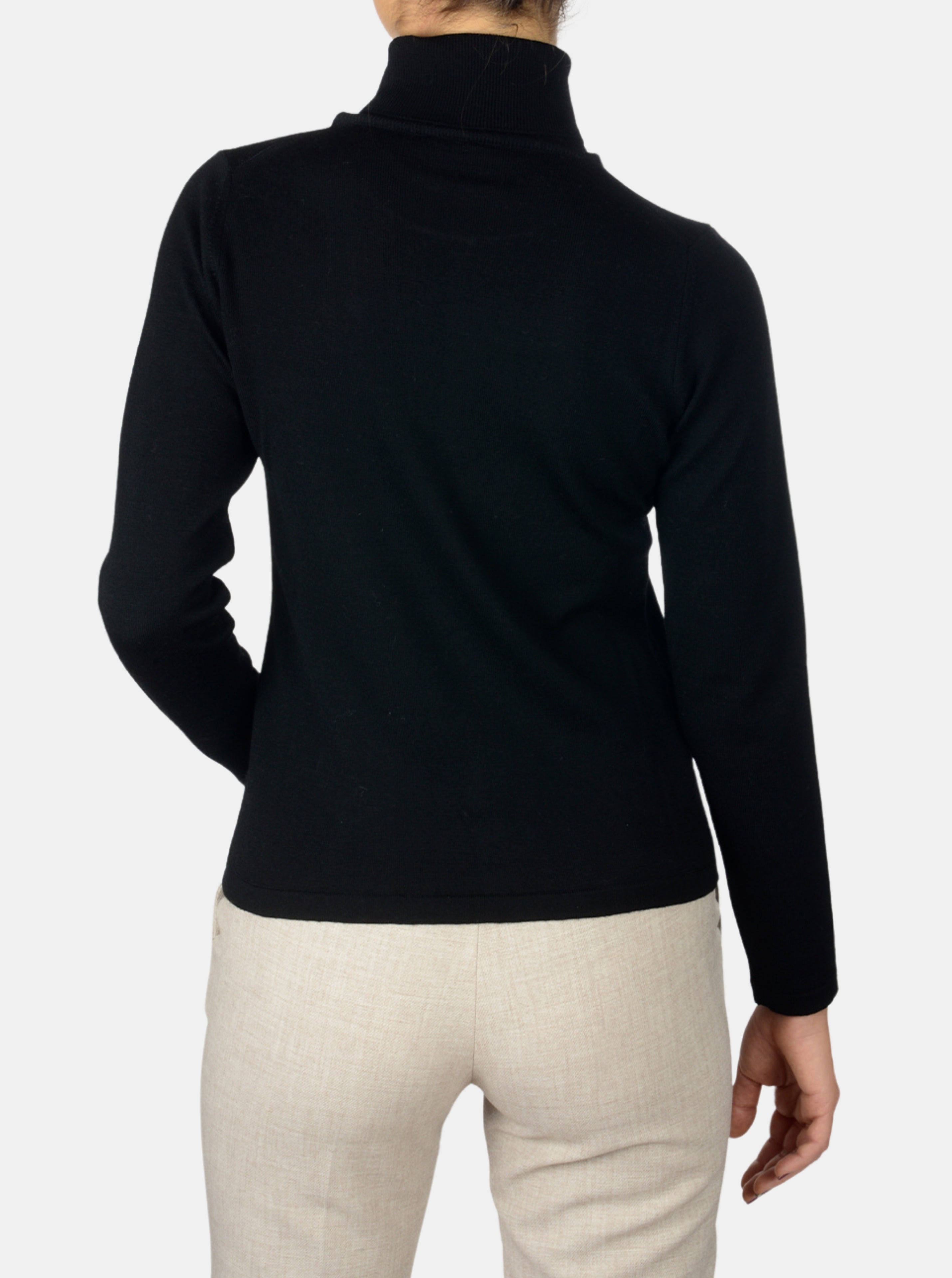 Wool turtleneck - BLACK