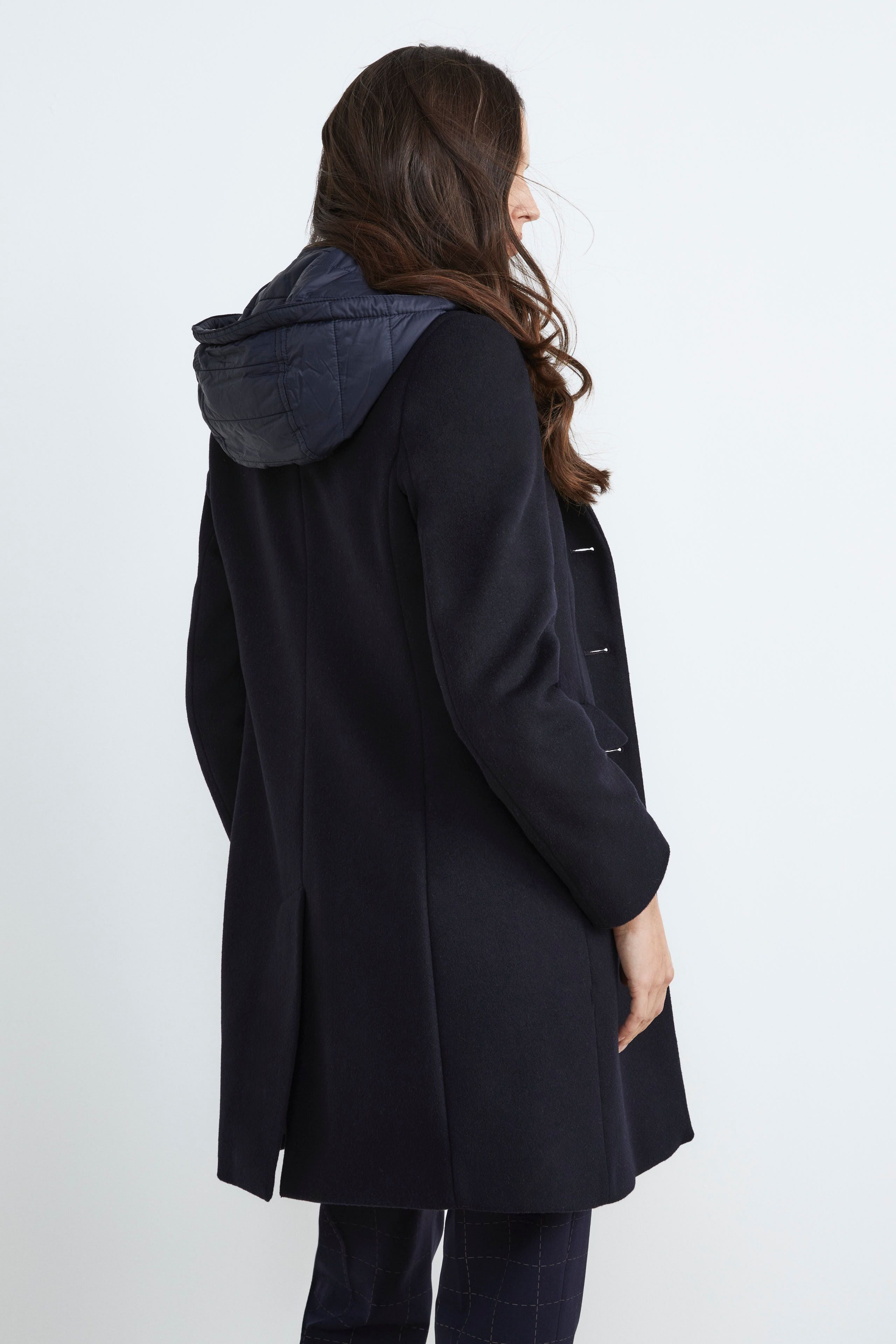 Coat in wool and cashmere - BLUE