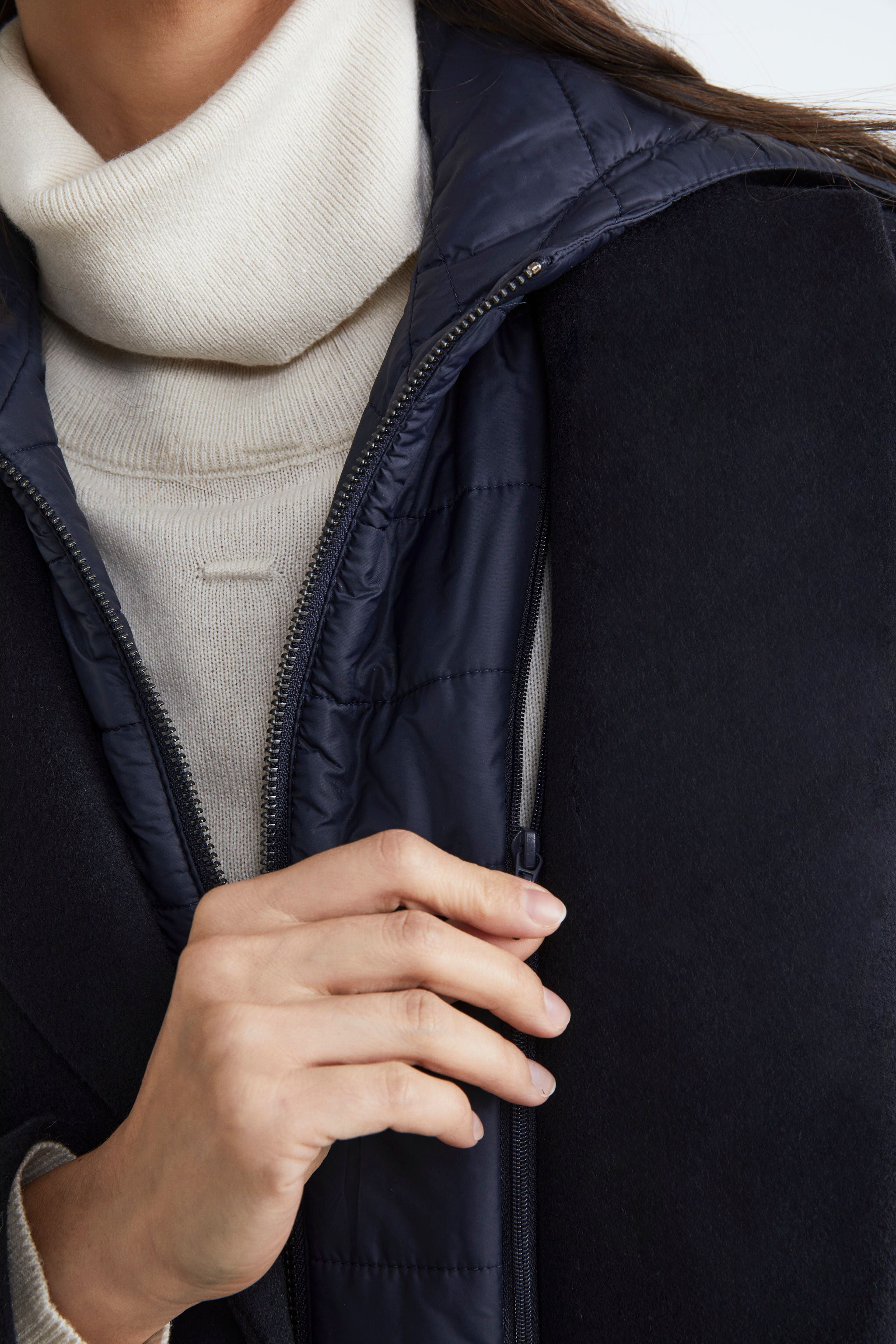 Coat in wool and cashmere - BLUE