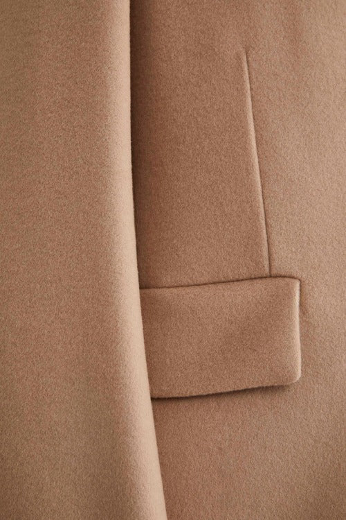 Coat in wool and cashmere - CAMEL