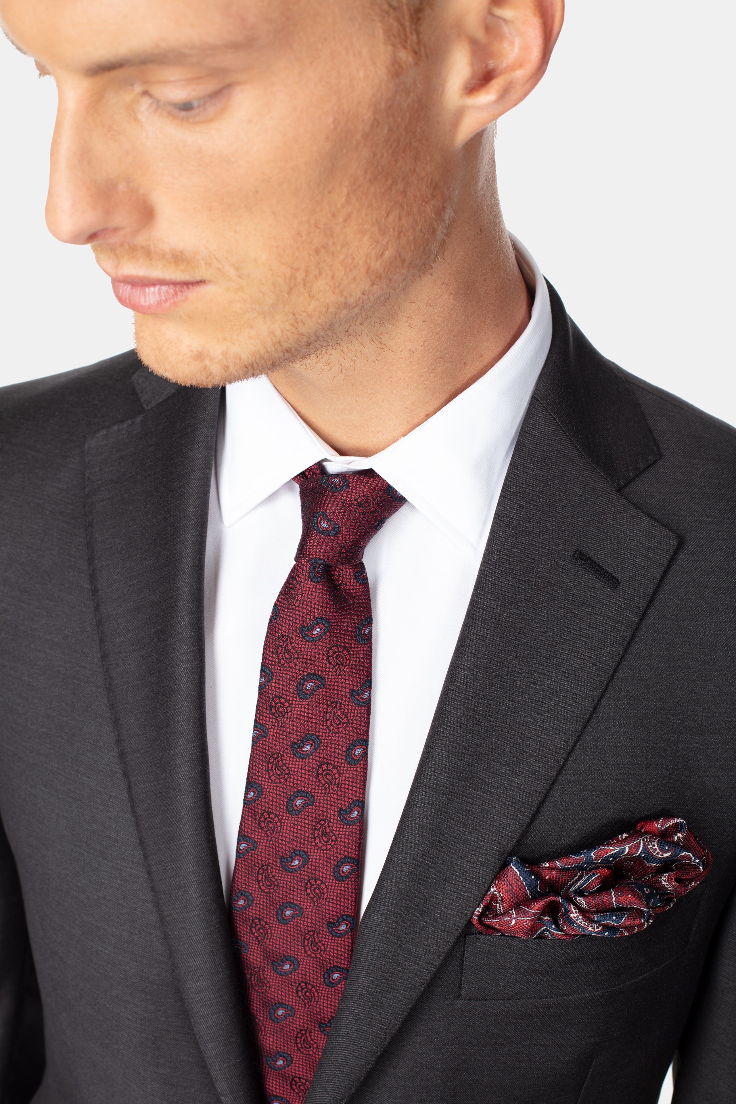 Grey slim-fit suit - Charcoal grey