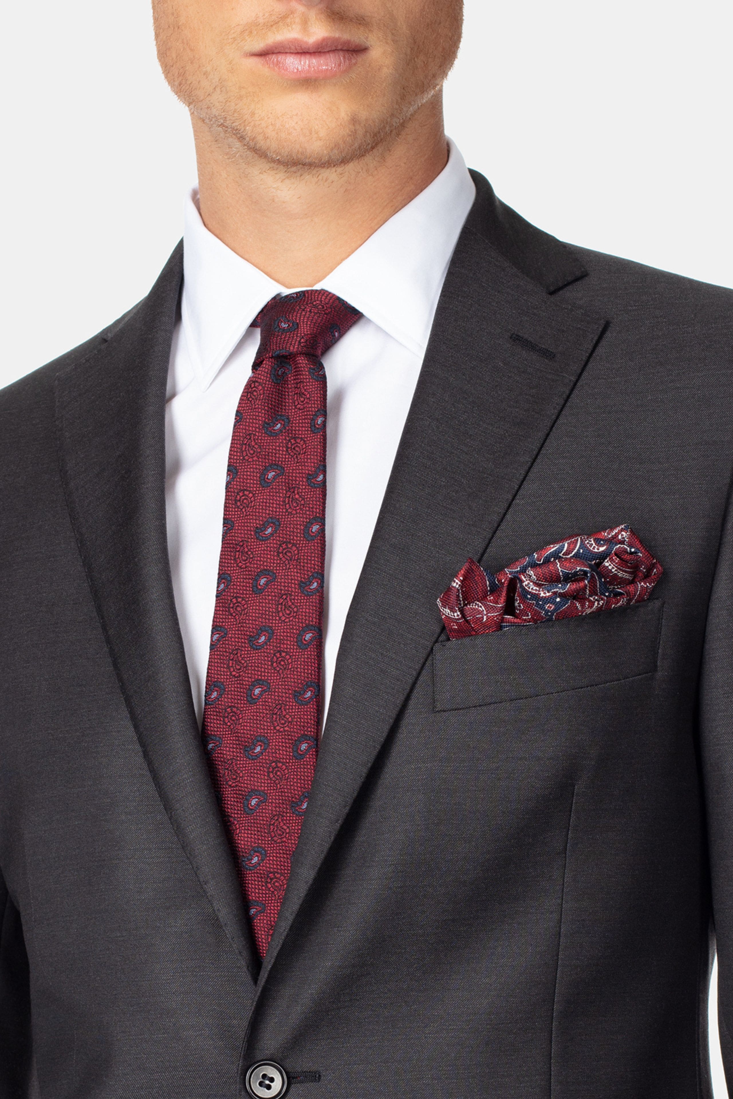 Grey slim-fit suit - Charcoal grey