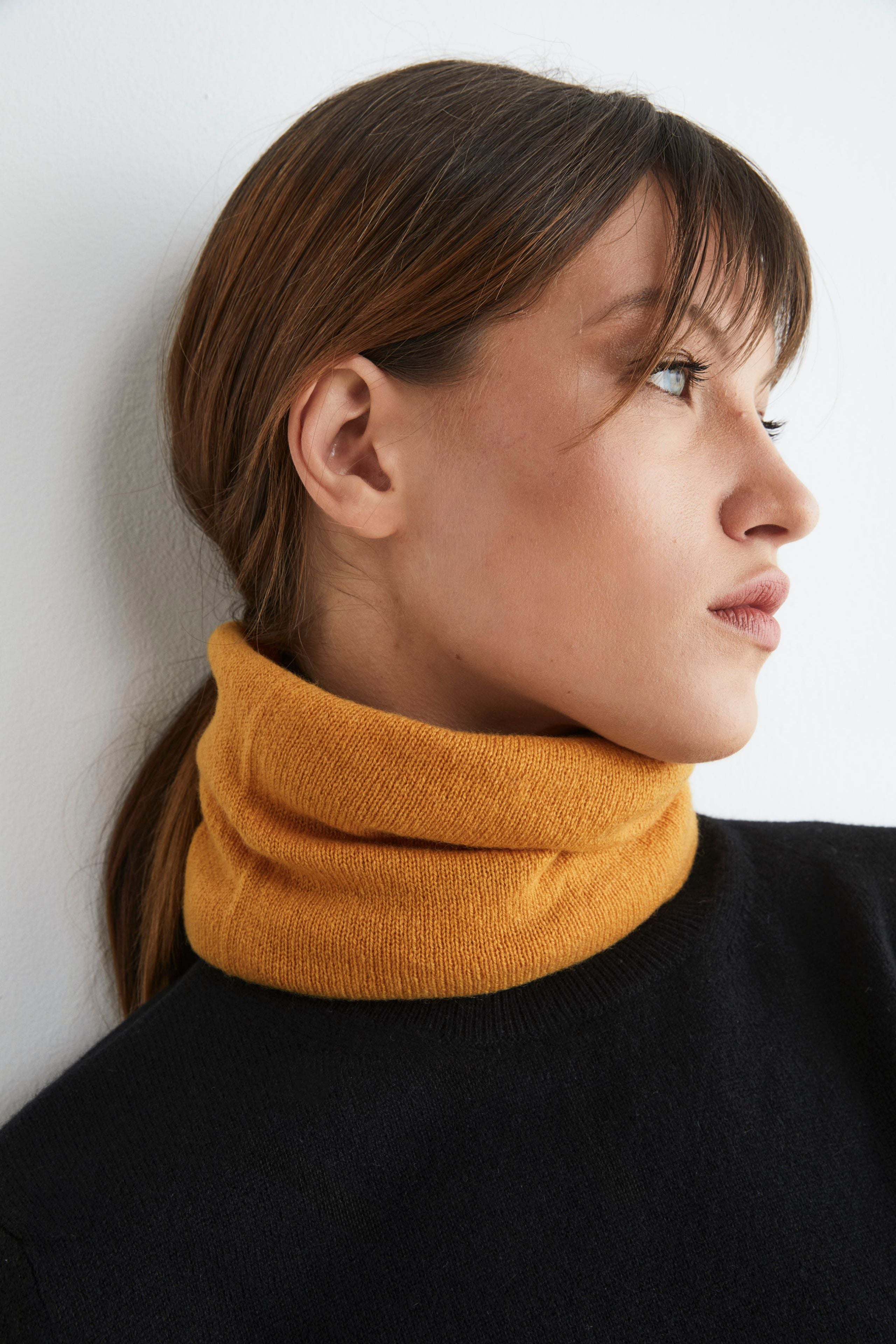 Cashmere knit collar - Orange