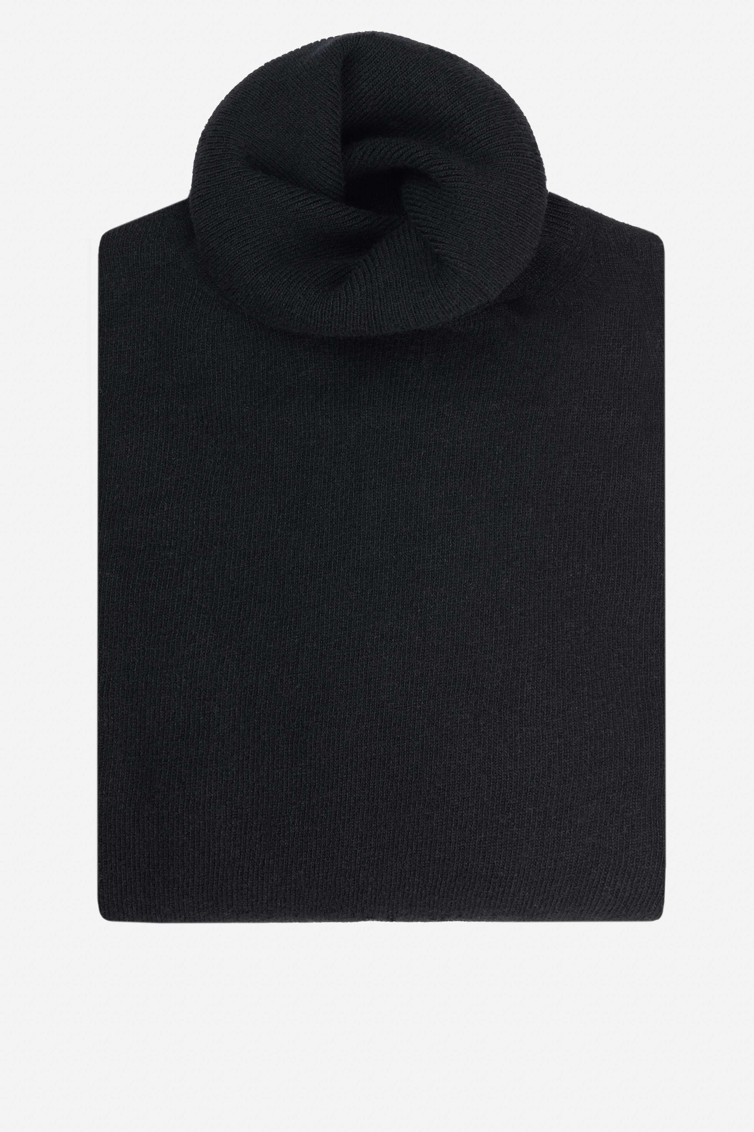 Wool and cashmere turtleneck - BLACK