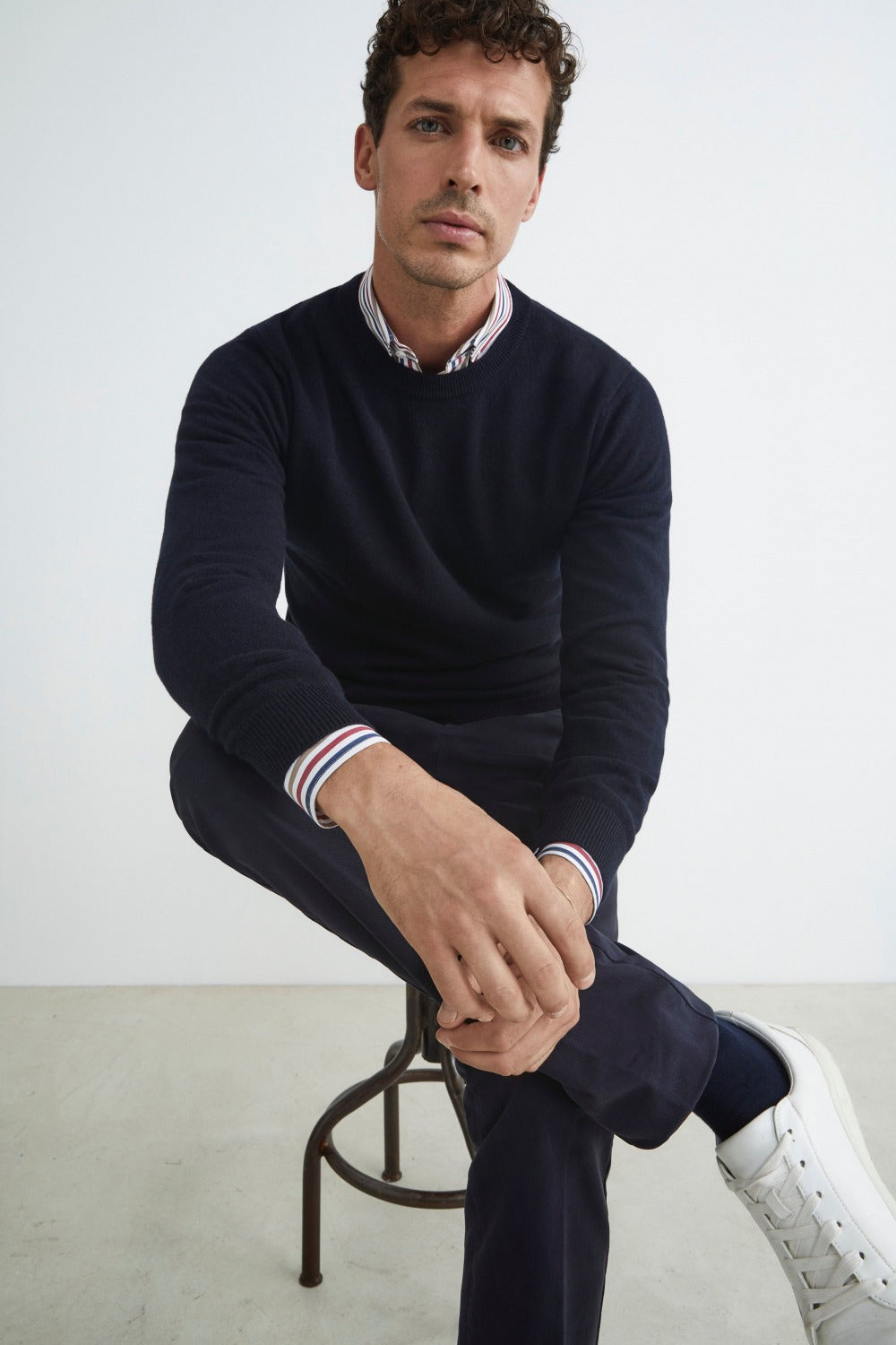 Cashmere crewneck sweater - BLUE