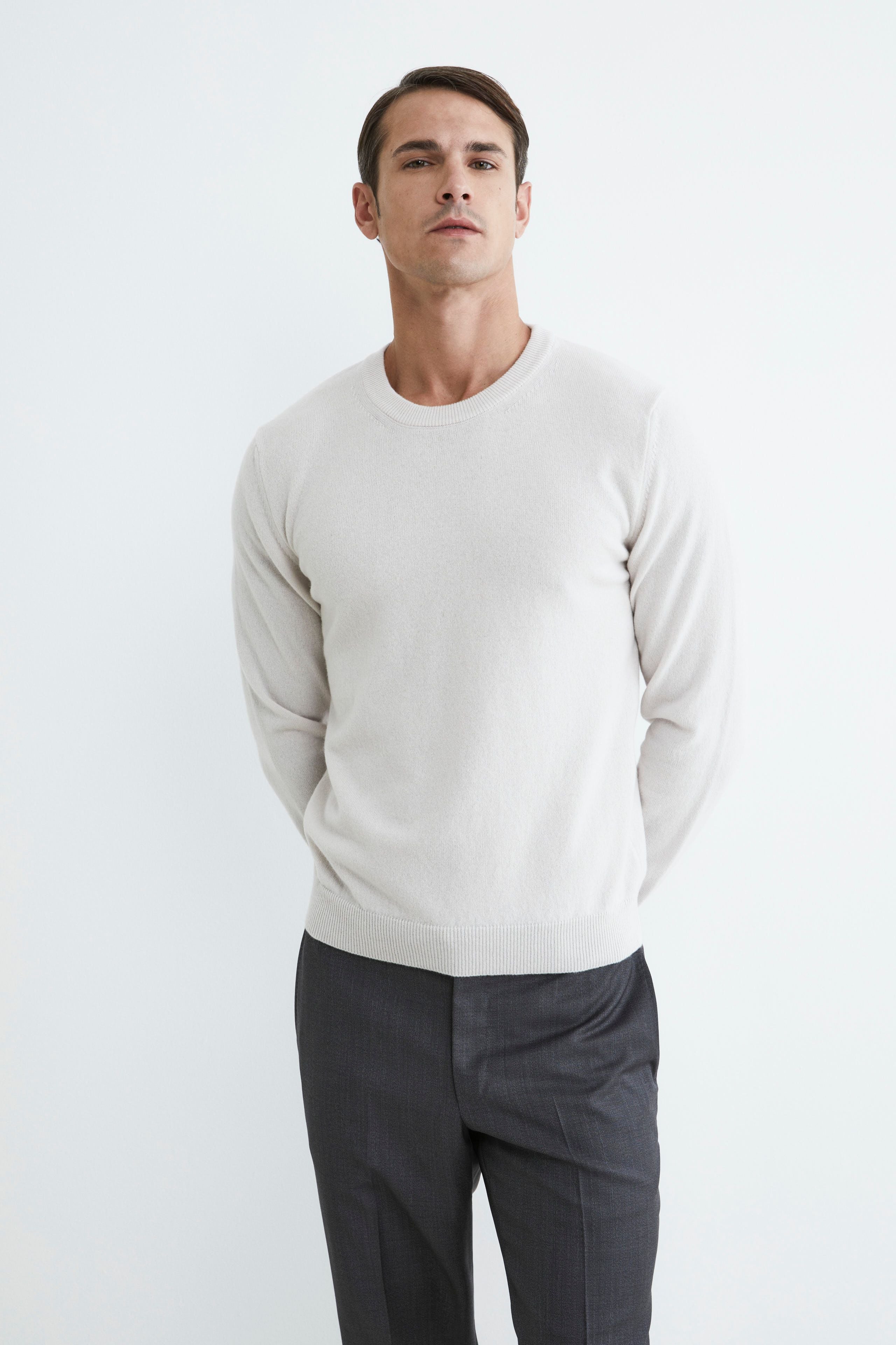 Cashmere crewneck sweater - BEIGE