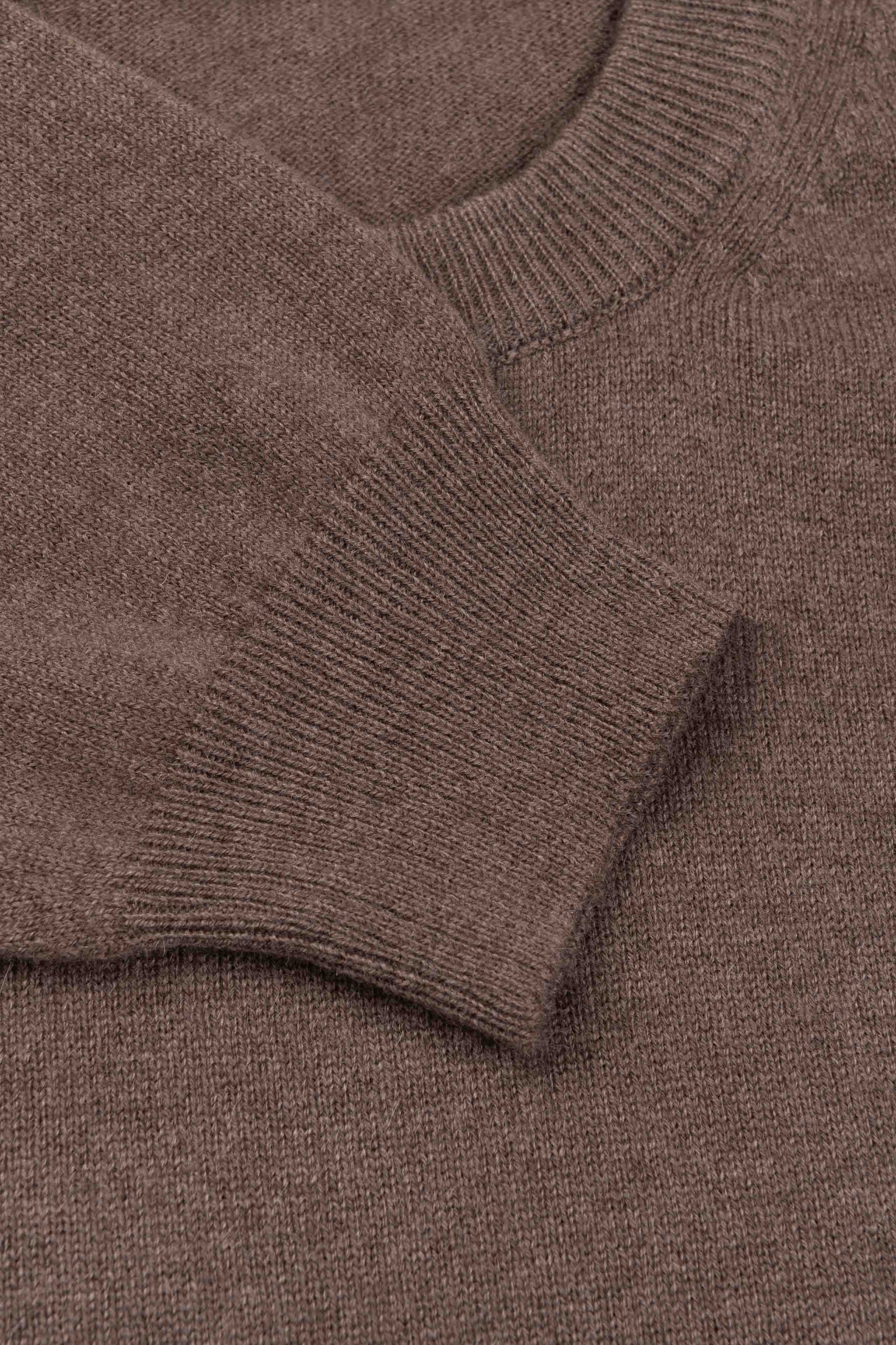 Cashmere crewneck sweater - Cacao brown