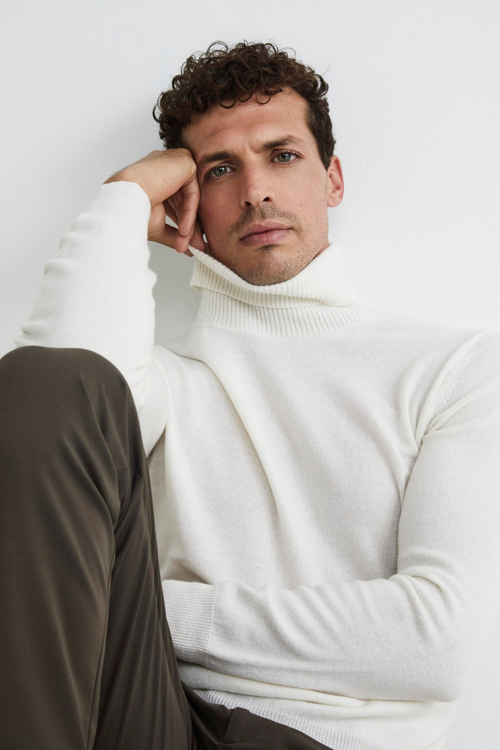 Cashmere turtleneck - Cream white