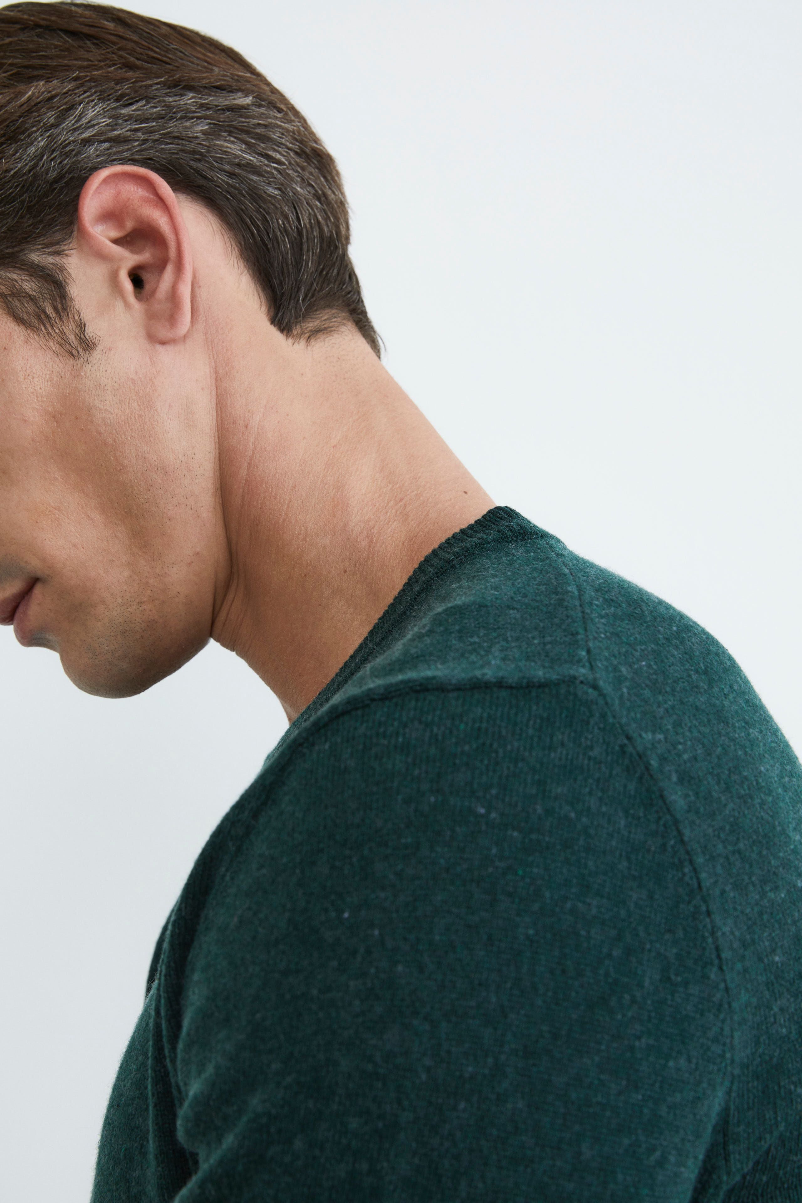 Cashmere and silk crew neck - Green