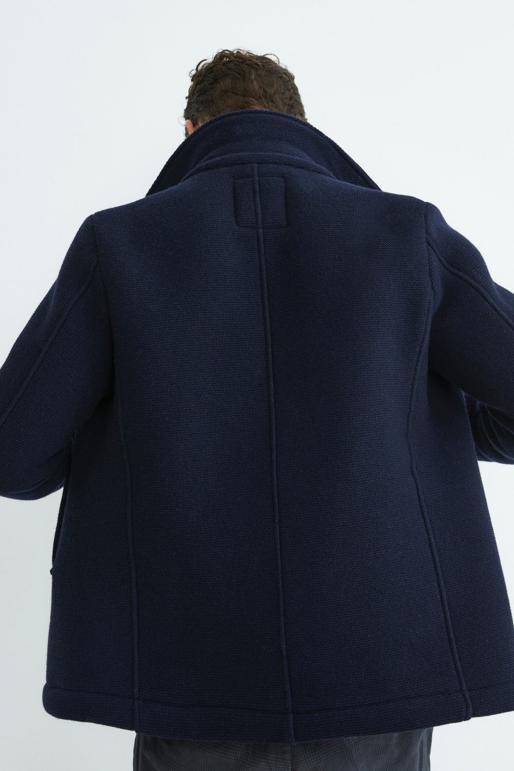 Double-breasted peacoat coat - BLUE