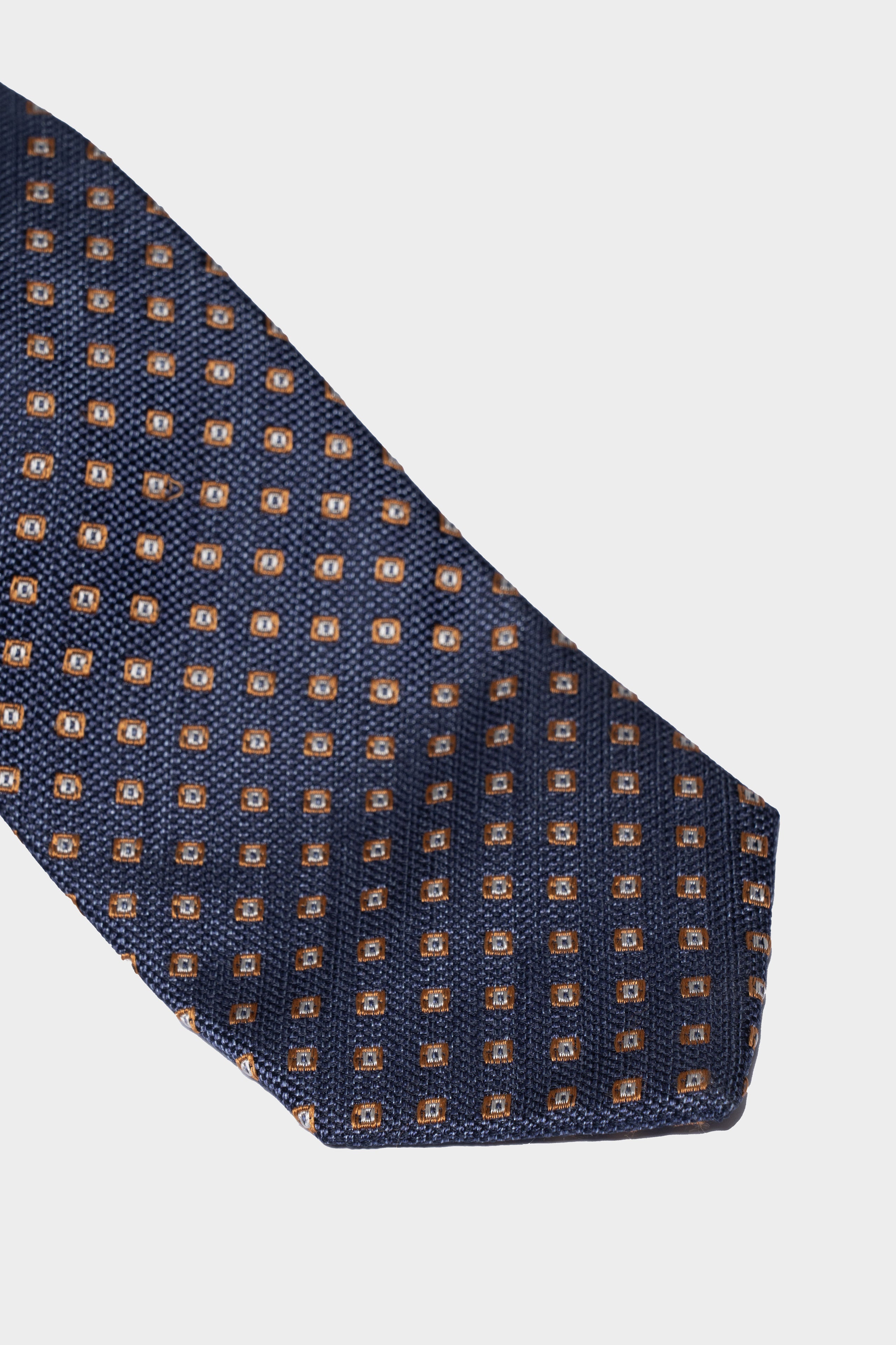 Blue patterned tie - Blue-Brown pattern