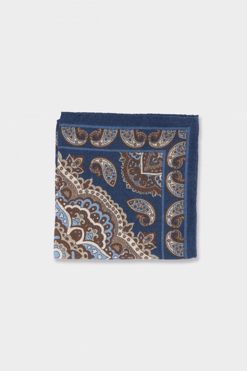 Pochette en laine - Motif bleu