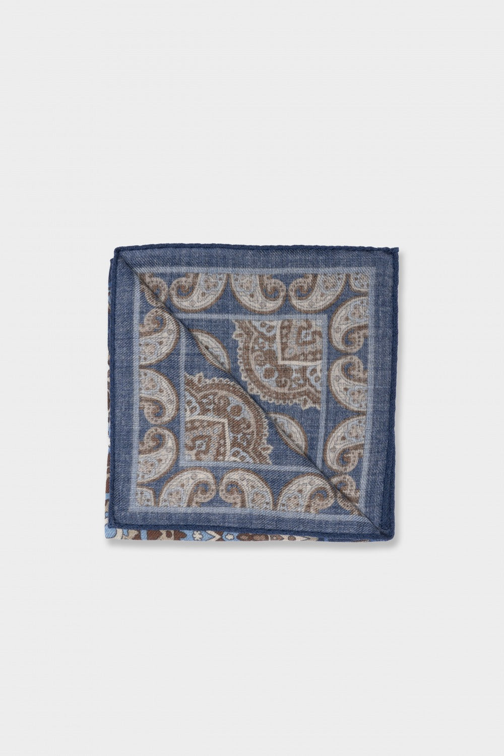 Wool clutch bag - Blue pattern