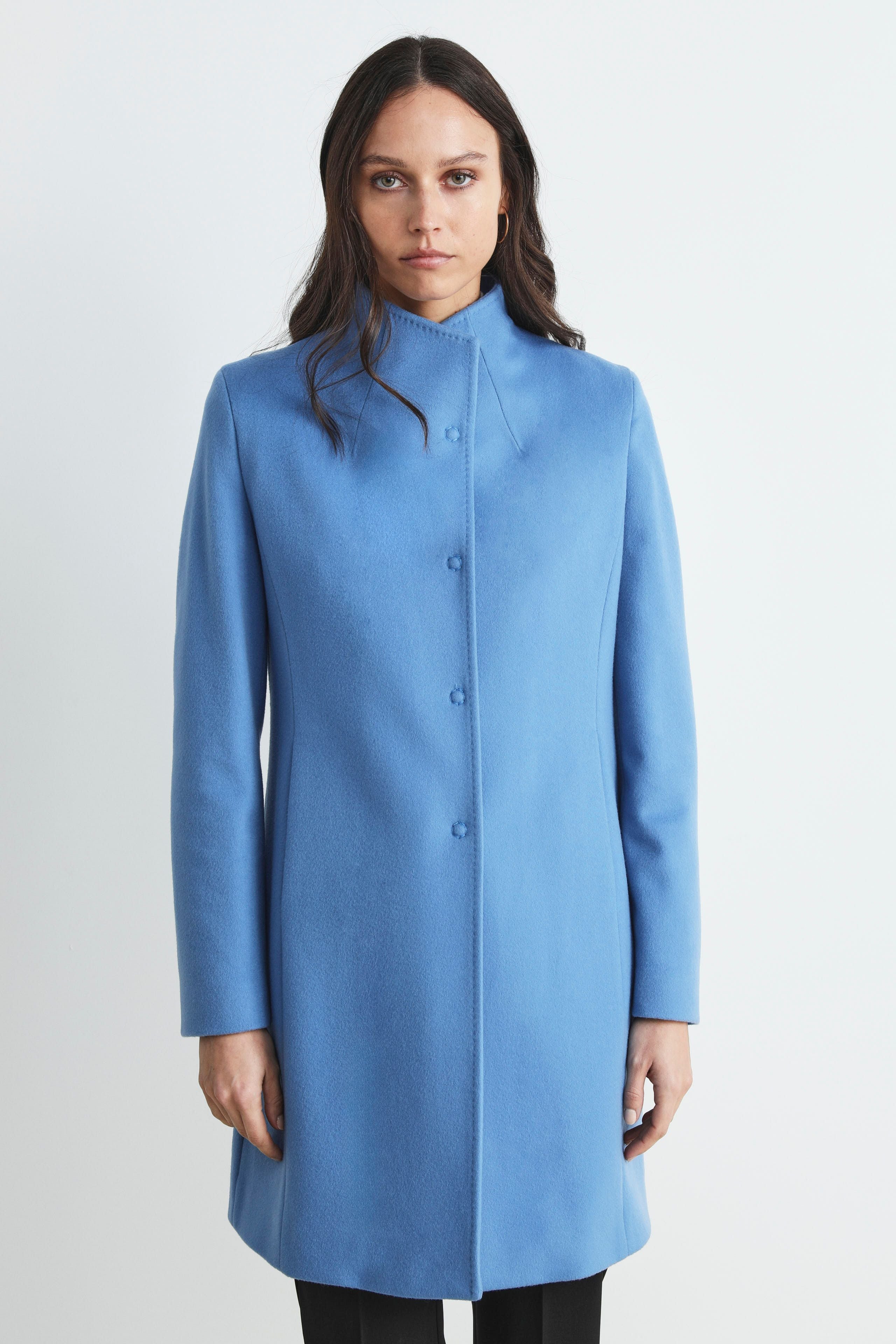 Women's wool coat - Light blue