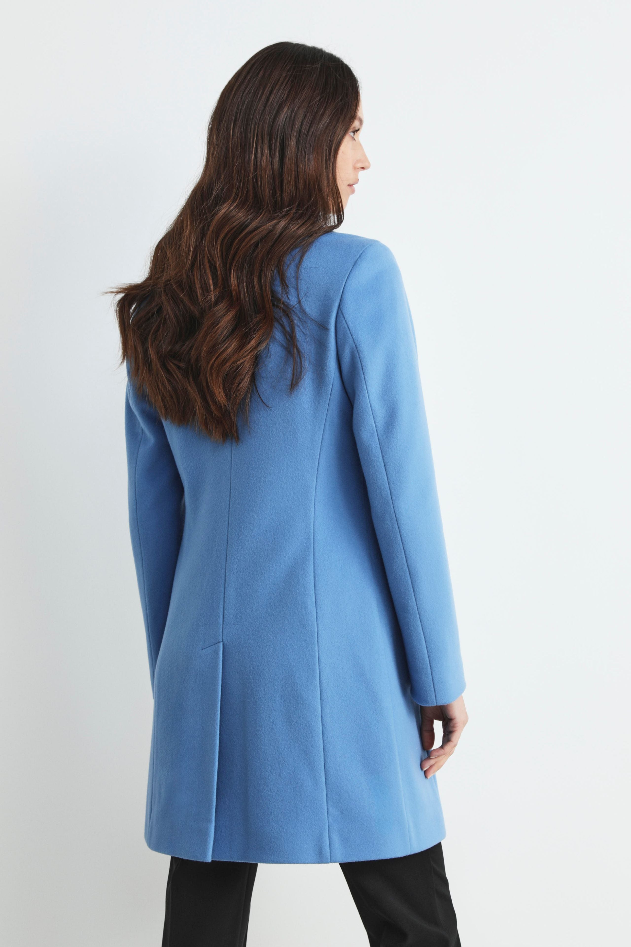 Women's wool coat - Light blue