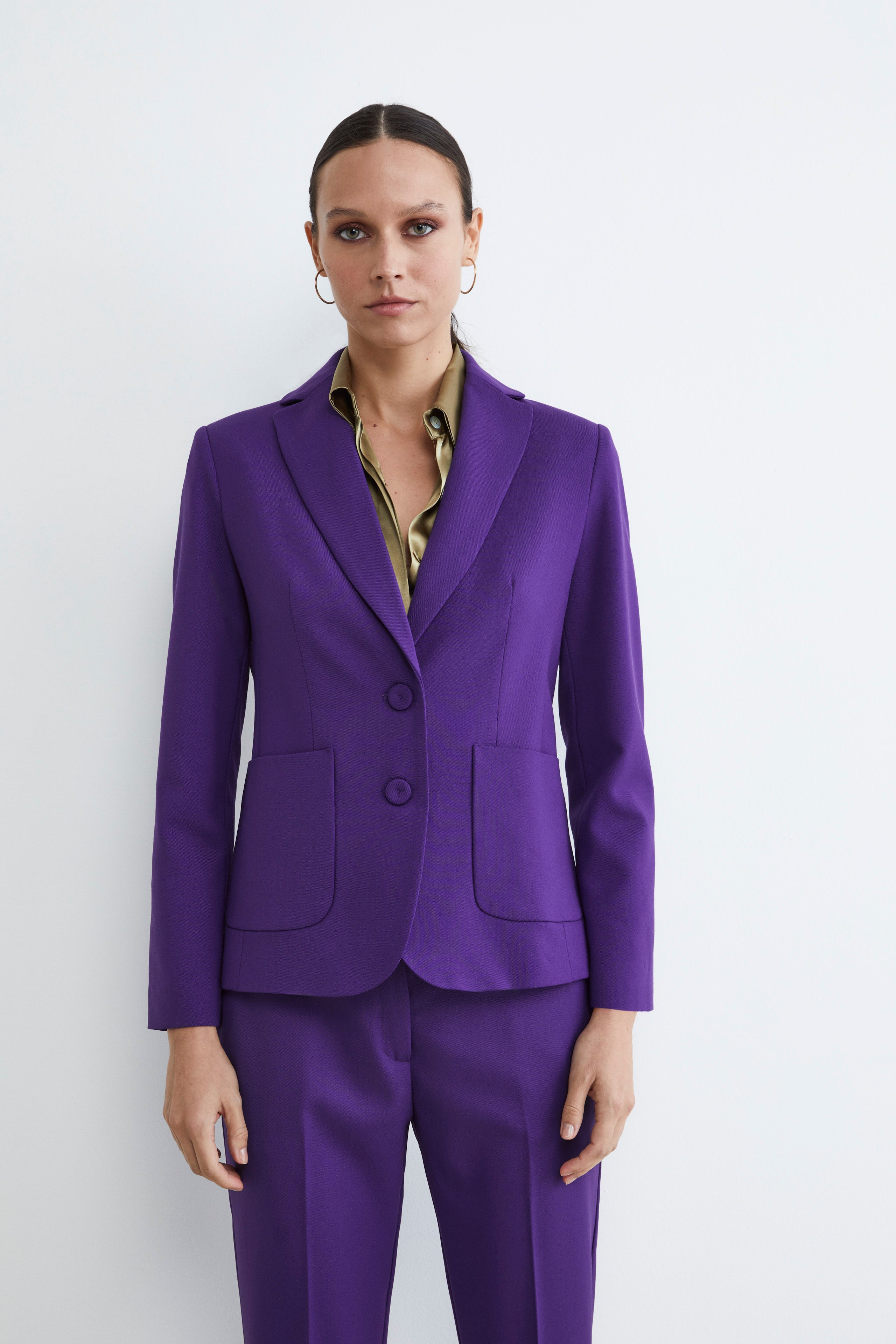 Tailleur en laine pour femmes - Pourpre