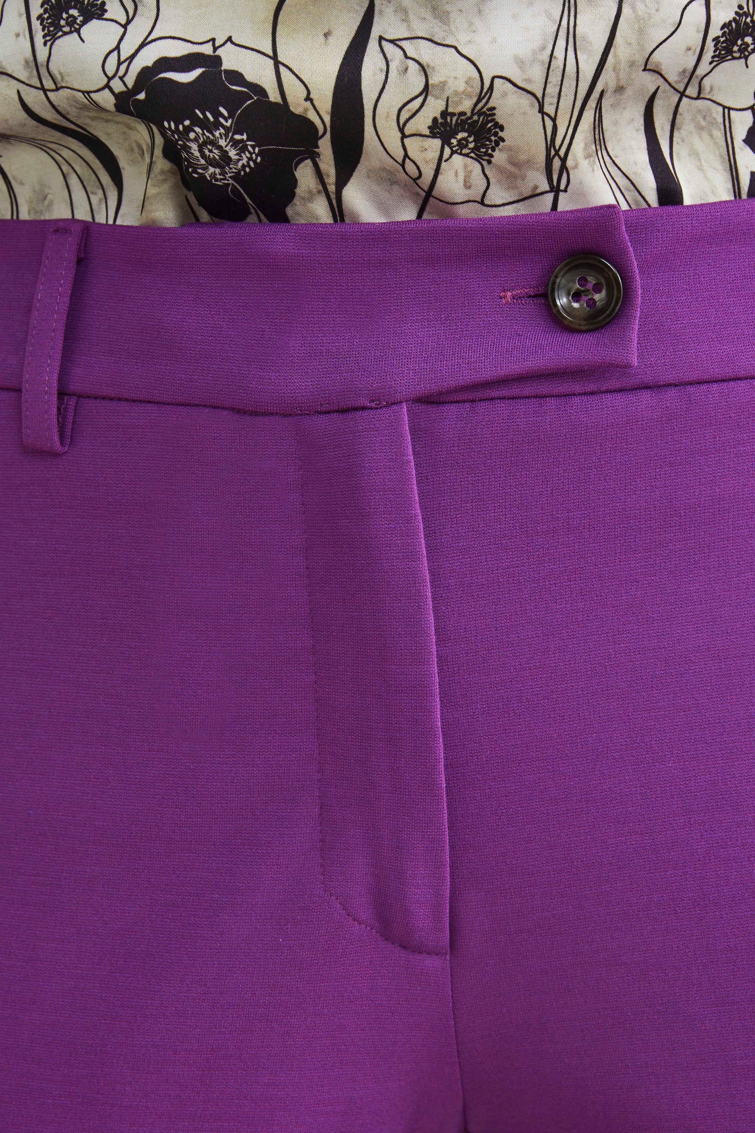 Smart trousers with elastic - Purple