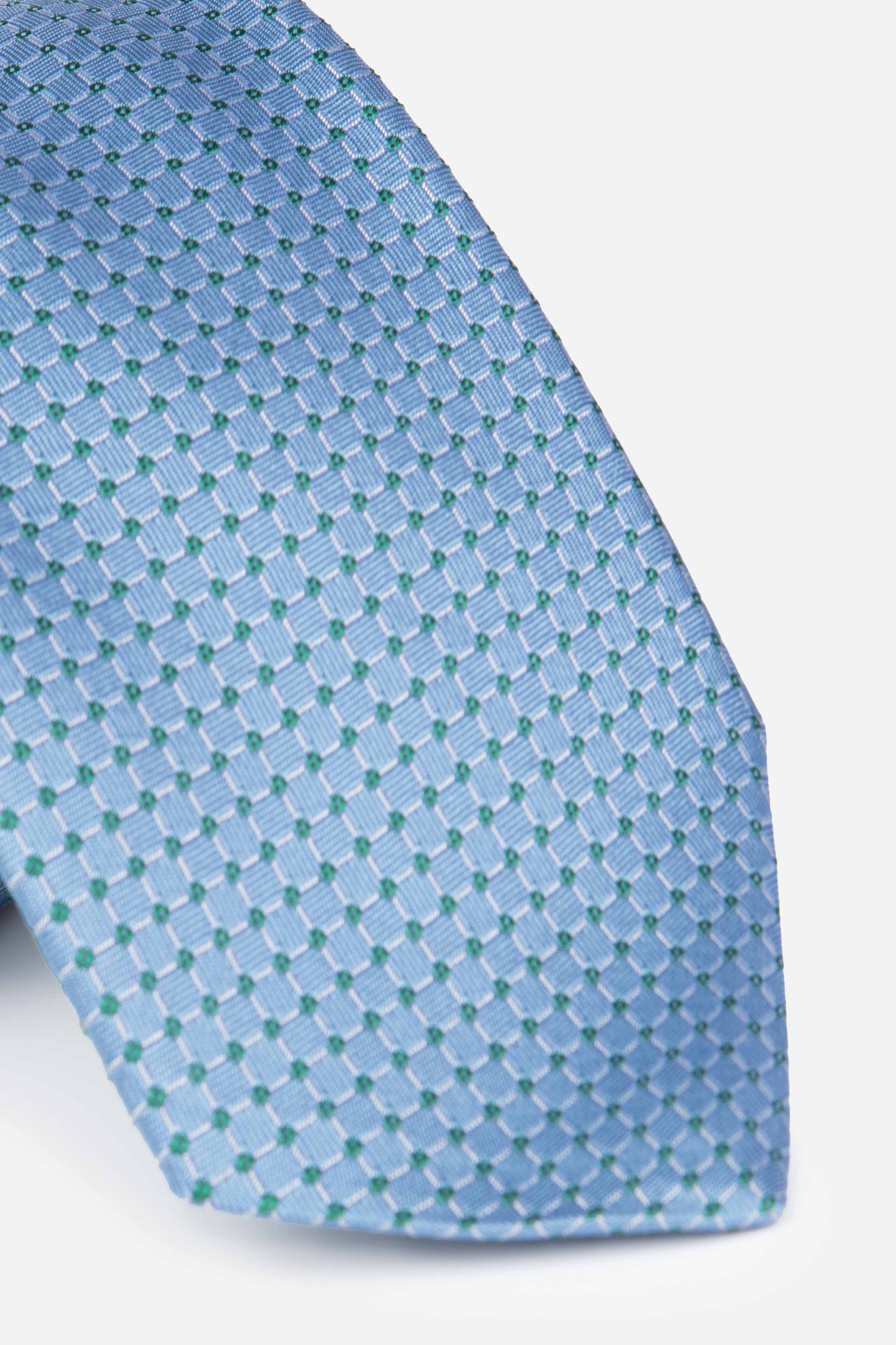 Elegant patterned tie - LIGHT BLUE MICROEFFECT