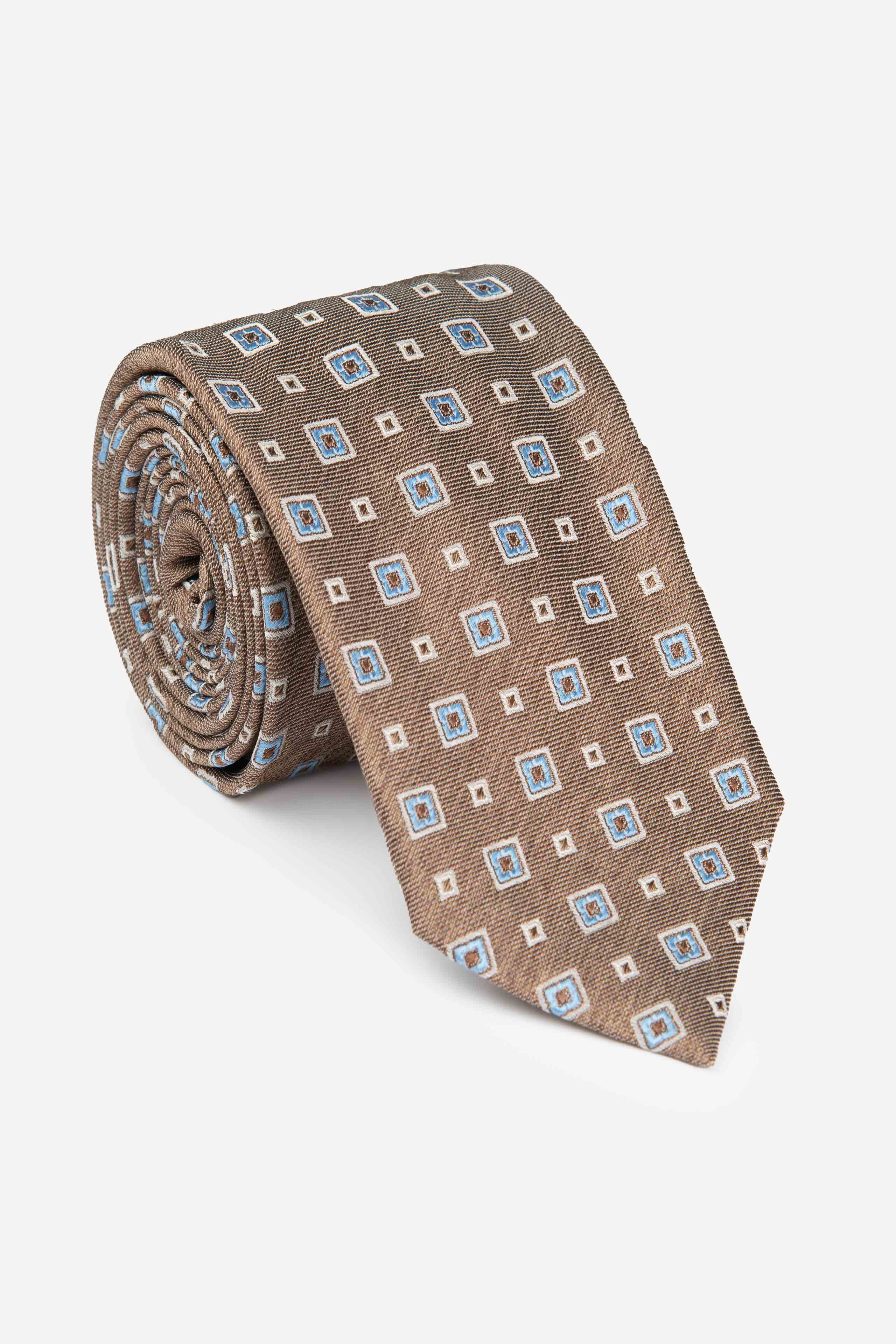 Ceremonial plaid tie - Brown pattern