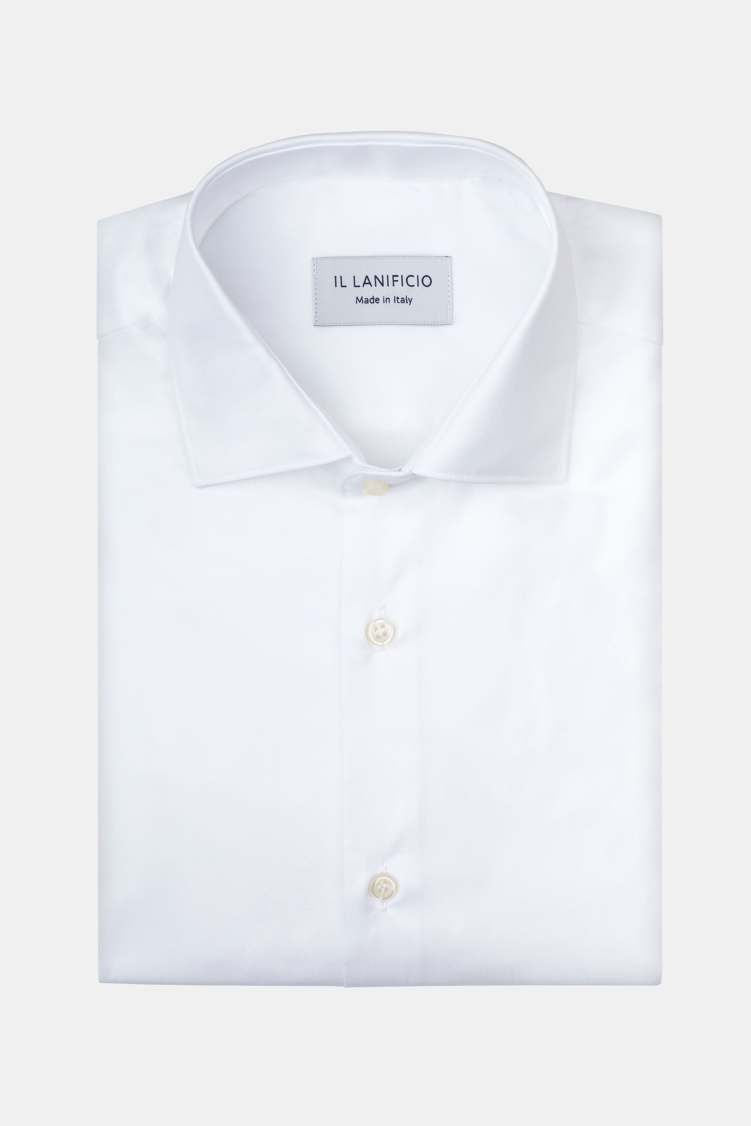 Regular Fit Shirt with French Collar - WHITE