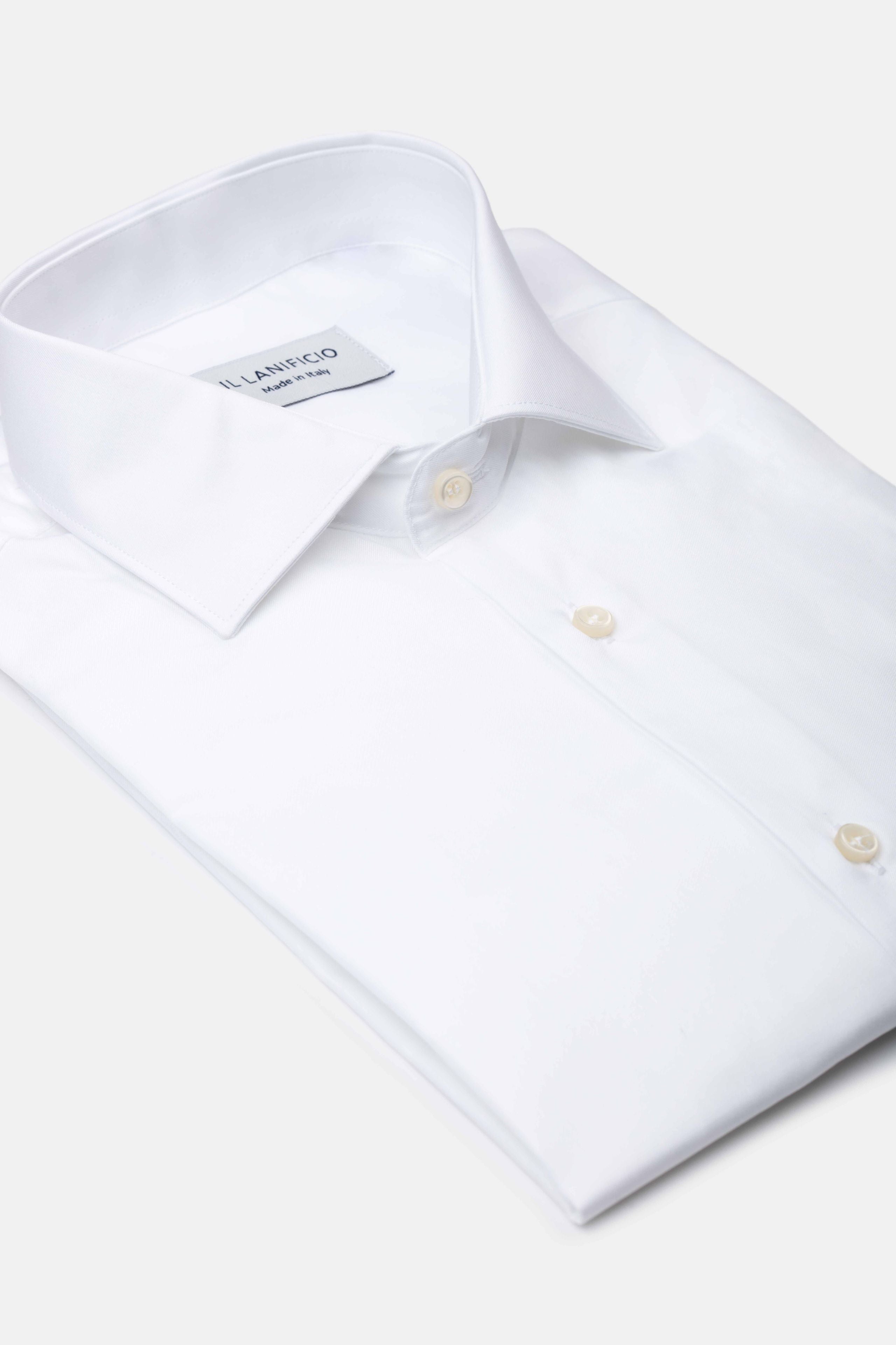 Regular Fit Shirt with French Collar - WHITE